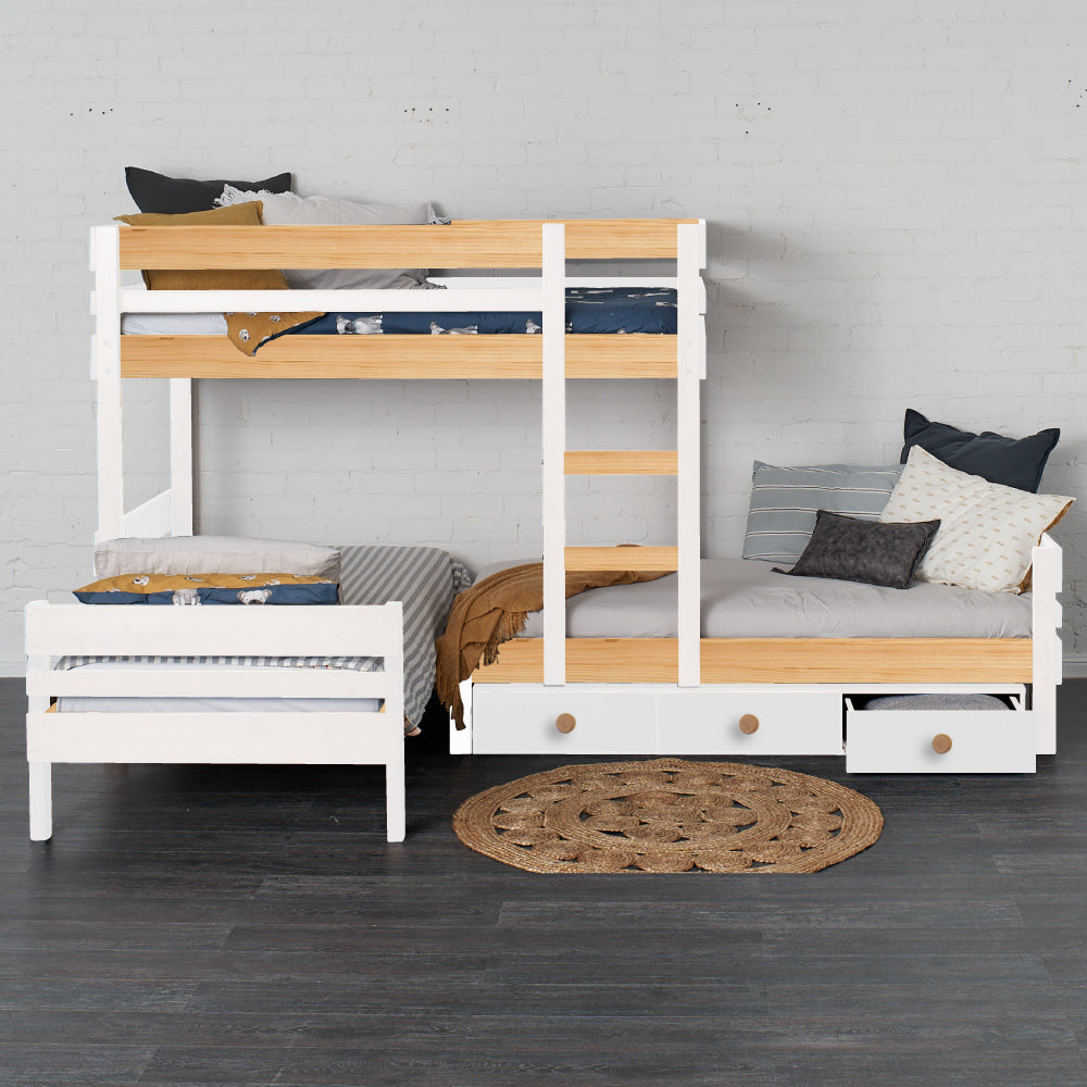 Mid-Line Long-Wall Bunk Bed with Standard Bed