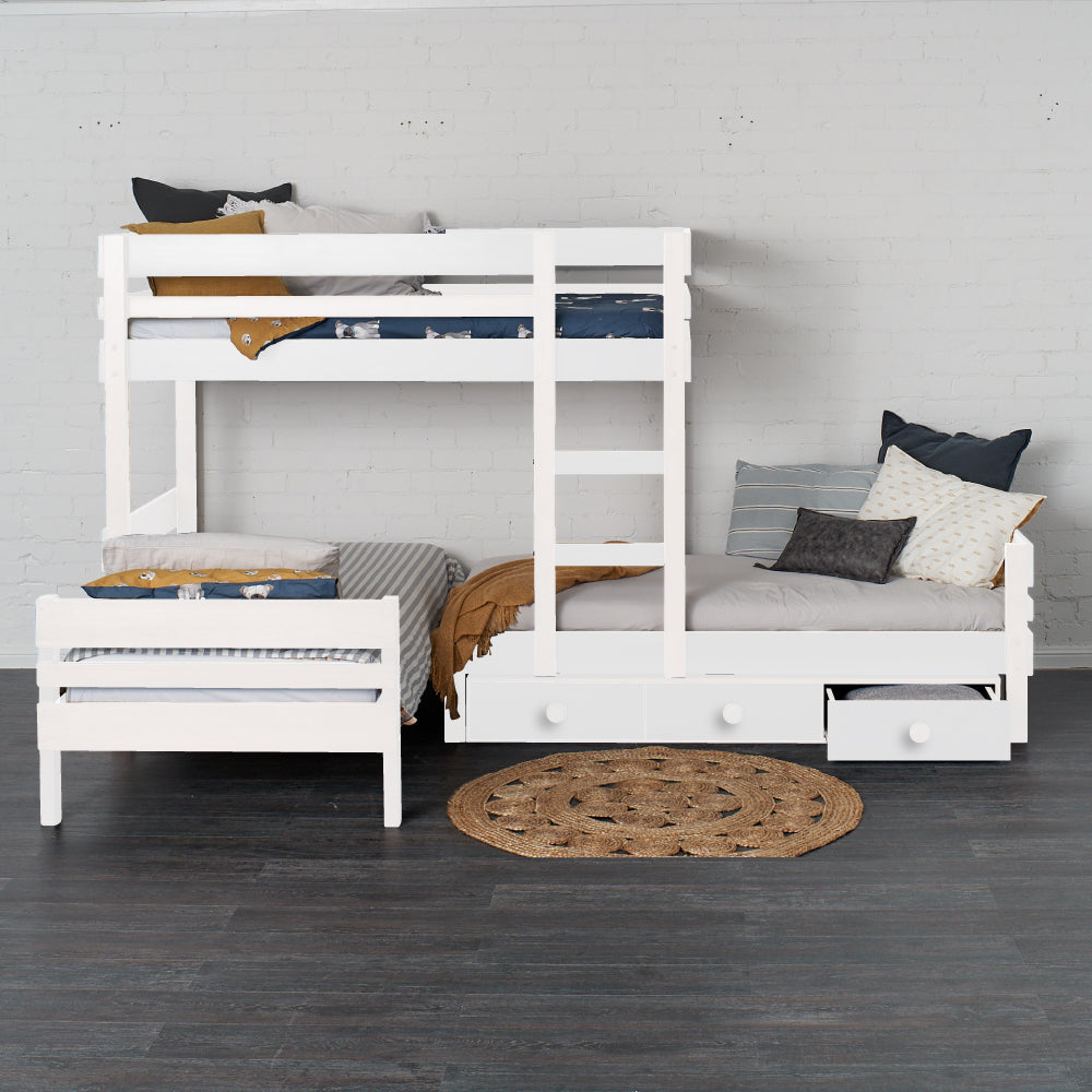 Mid-Line Long-Wall Bunk Bed with Standard Bed