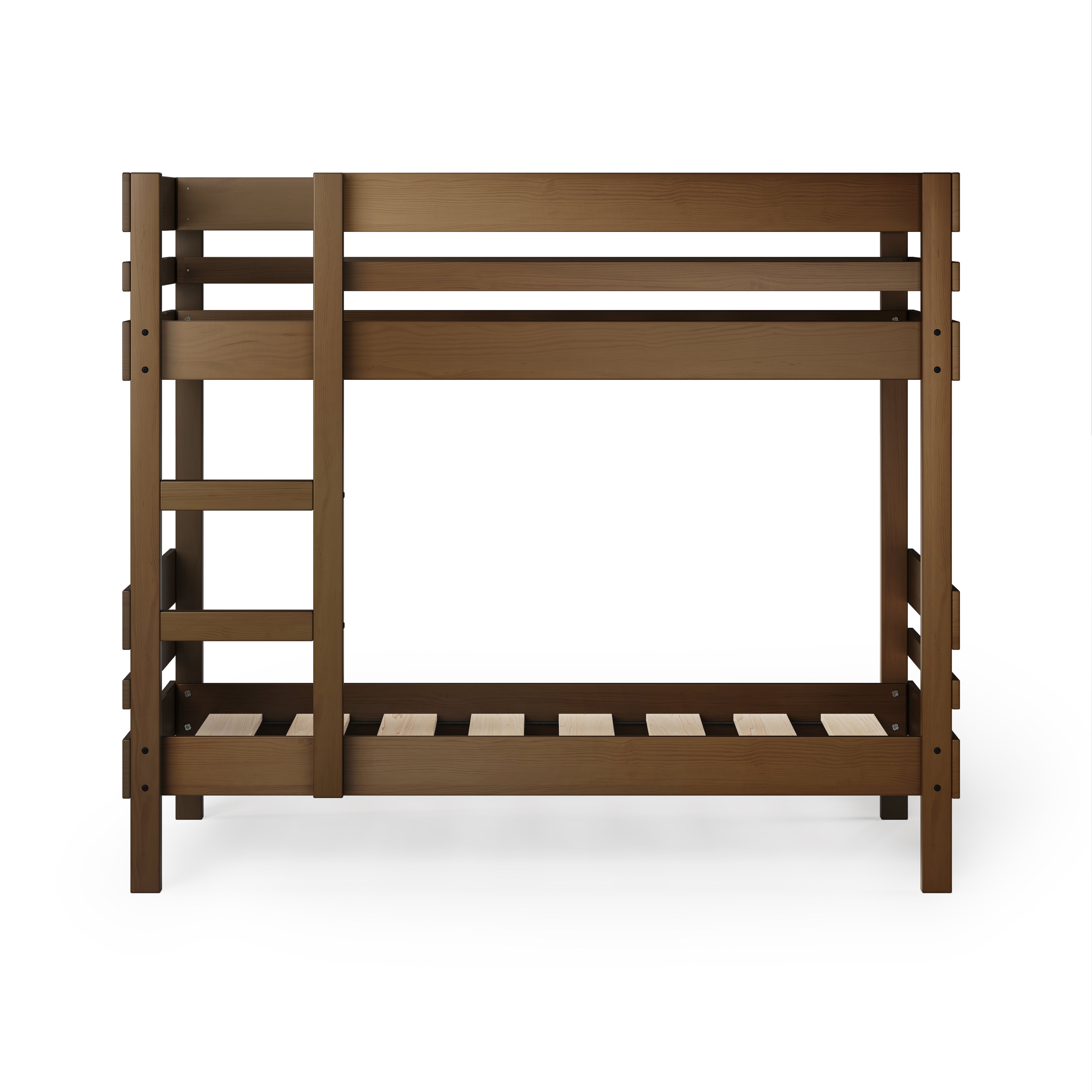 side ladder bunk bed front view