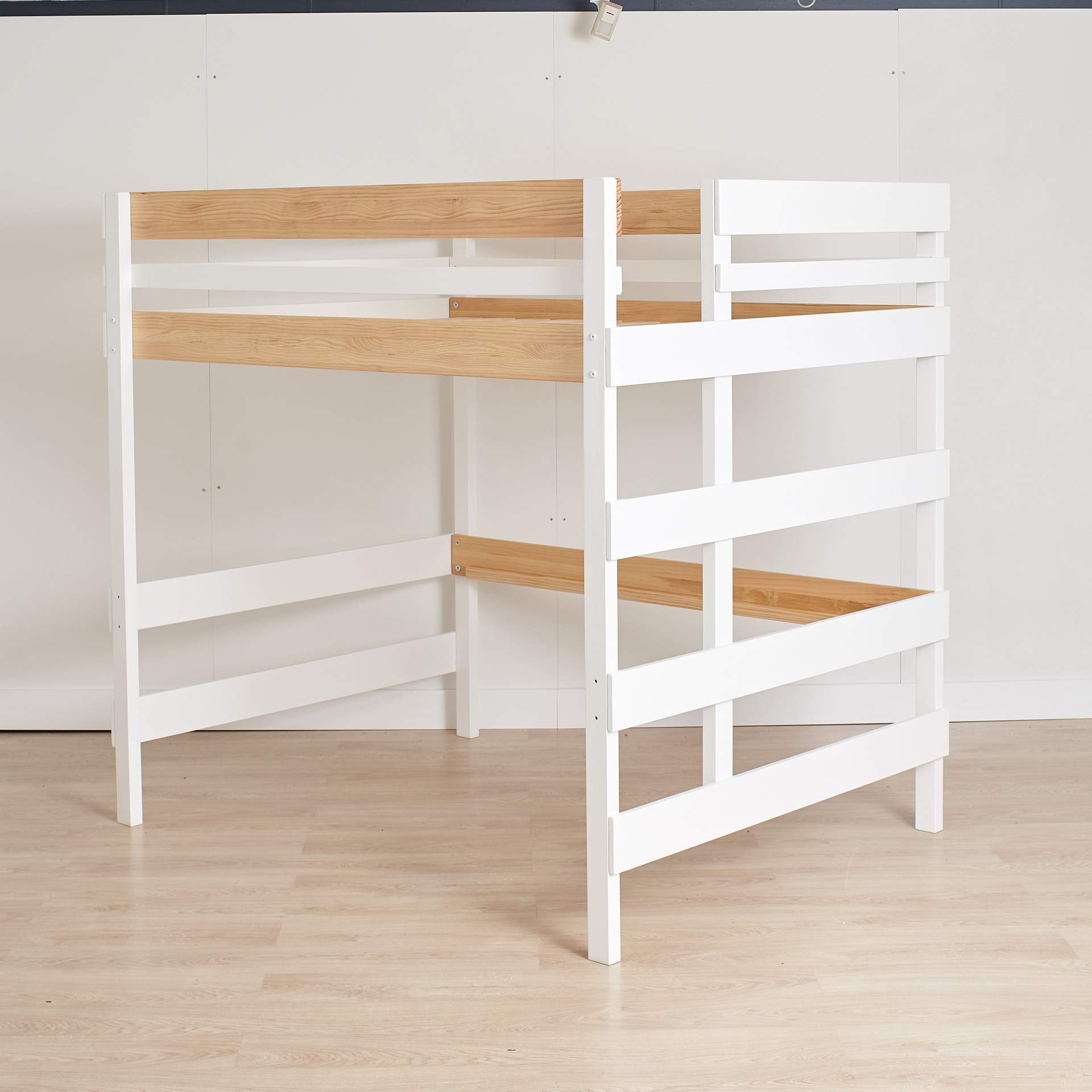 Double Loft Bed angle view in nordic finish