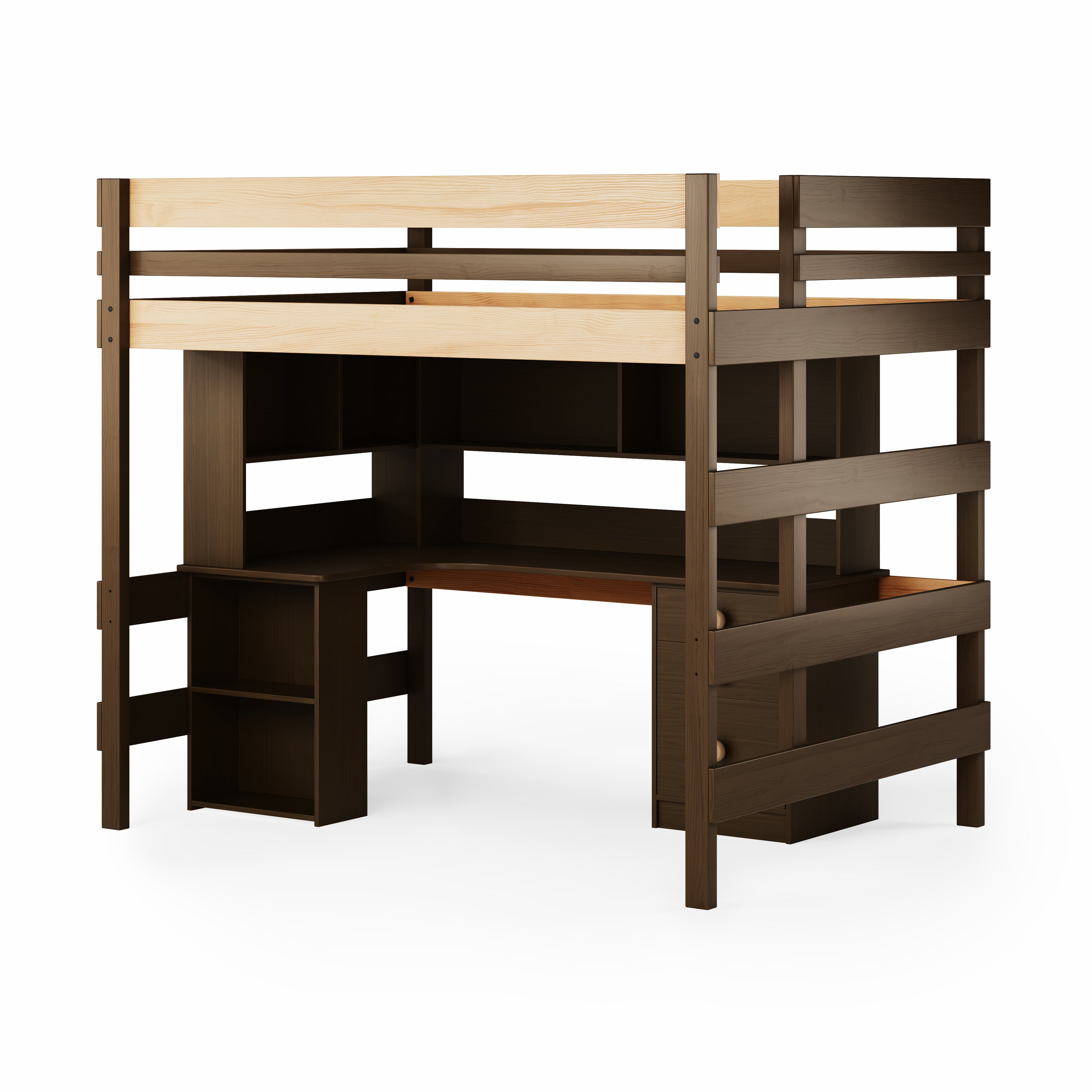 Loft Bed Corner Desk Space Saver