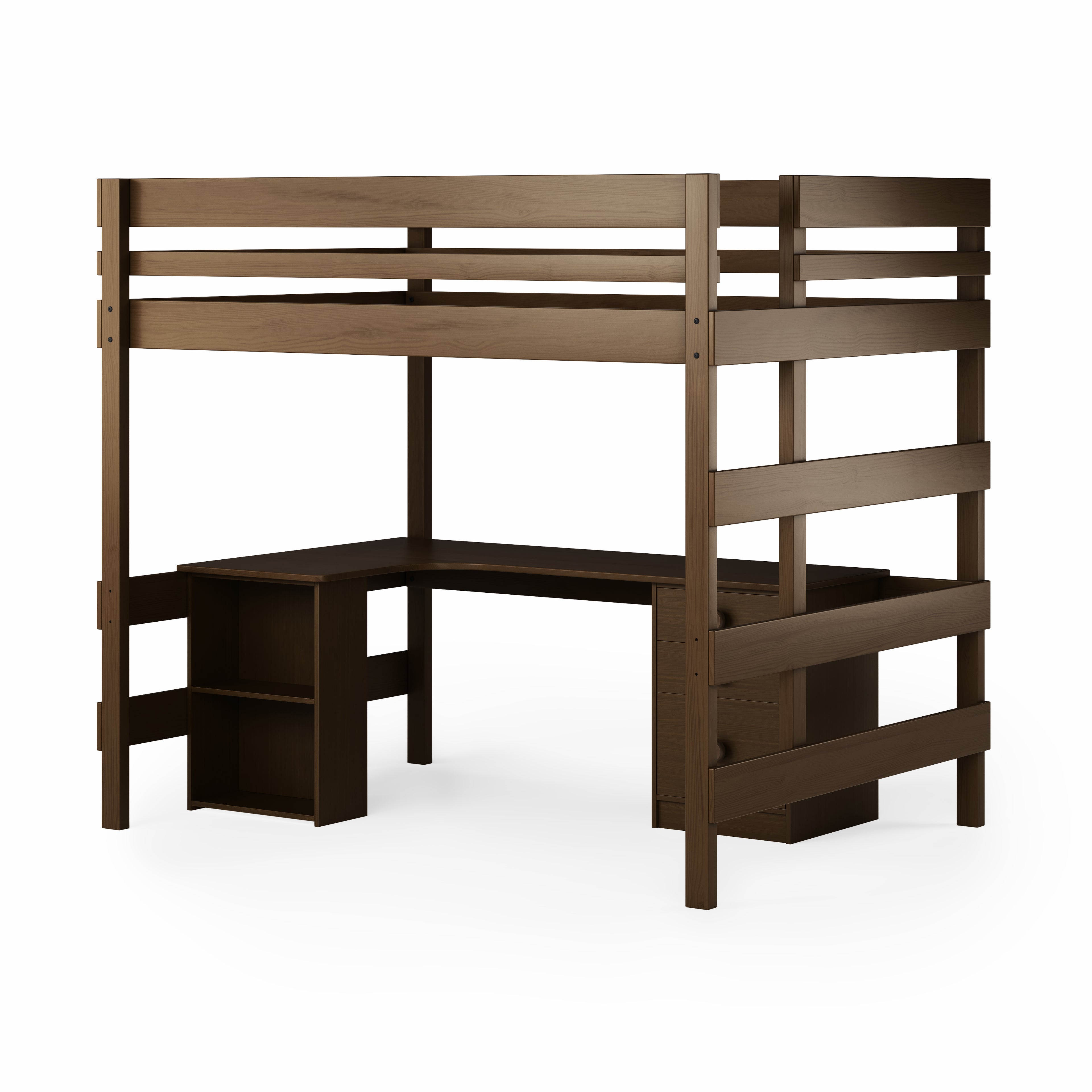 Loft Bed Corner Desk Space Saver