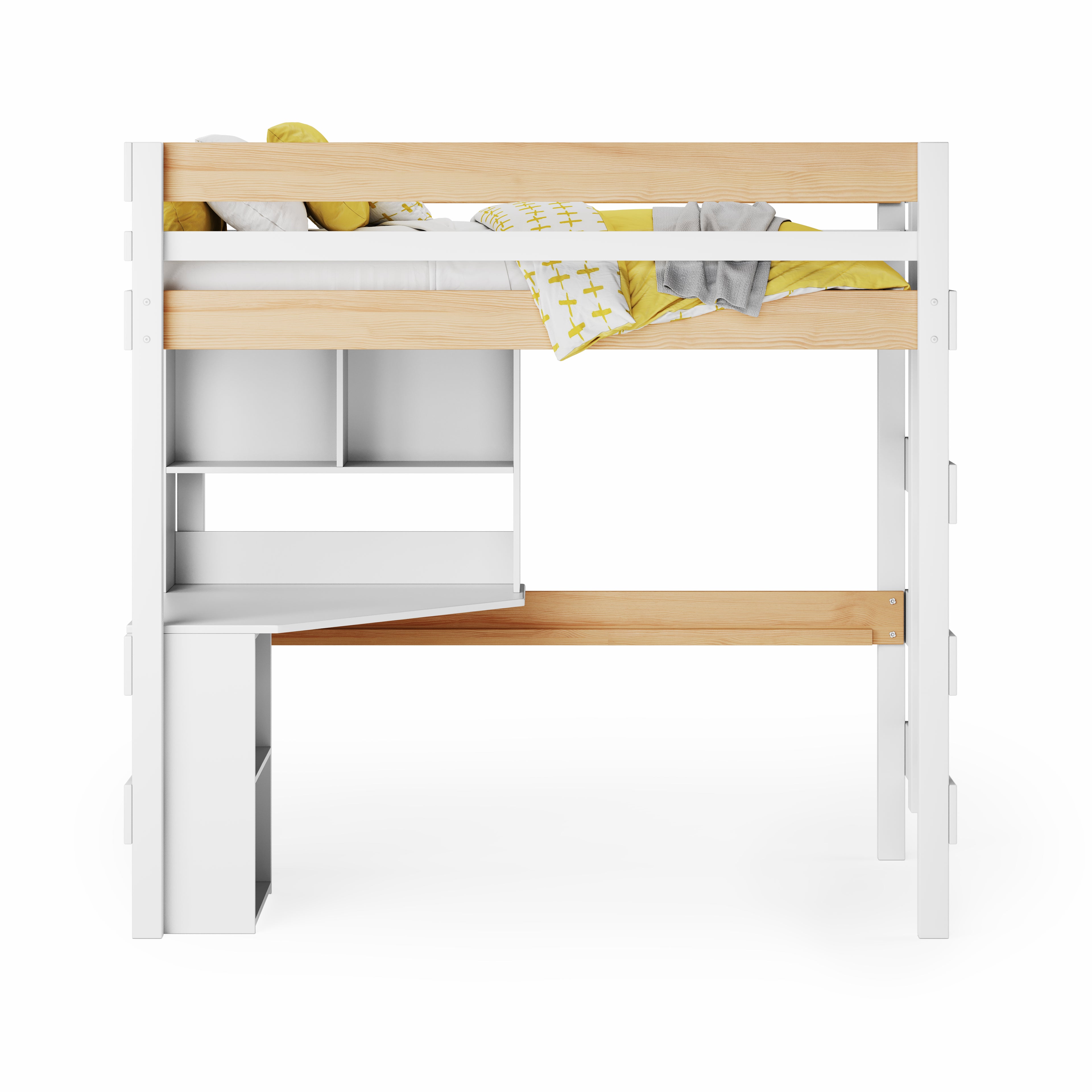 Loft Bed Quad Desk Space Saver