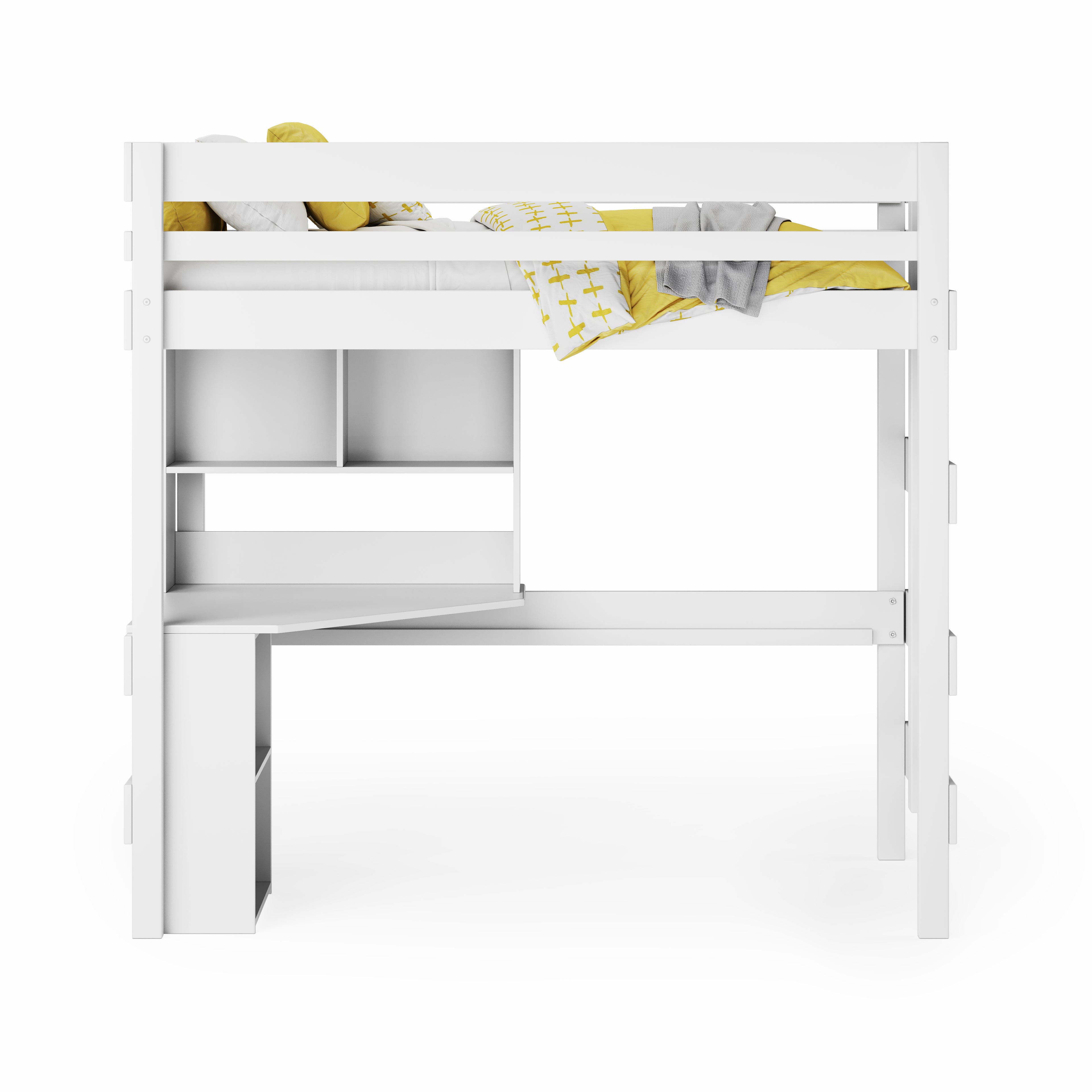 Loft Bed Quad Desk Space Saver