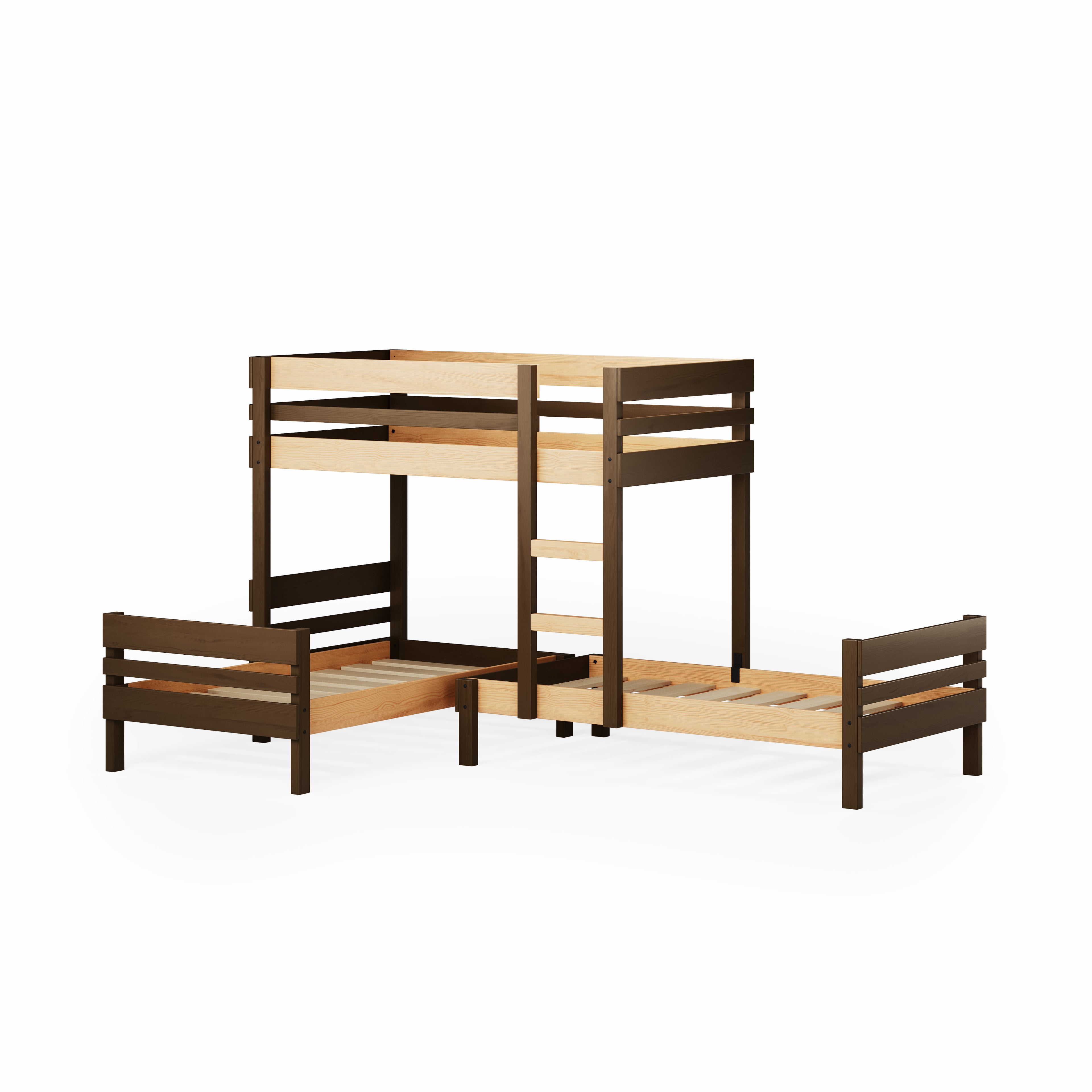 Mid-Line Long-Wall Bunk Bed with Standard Bed