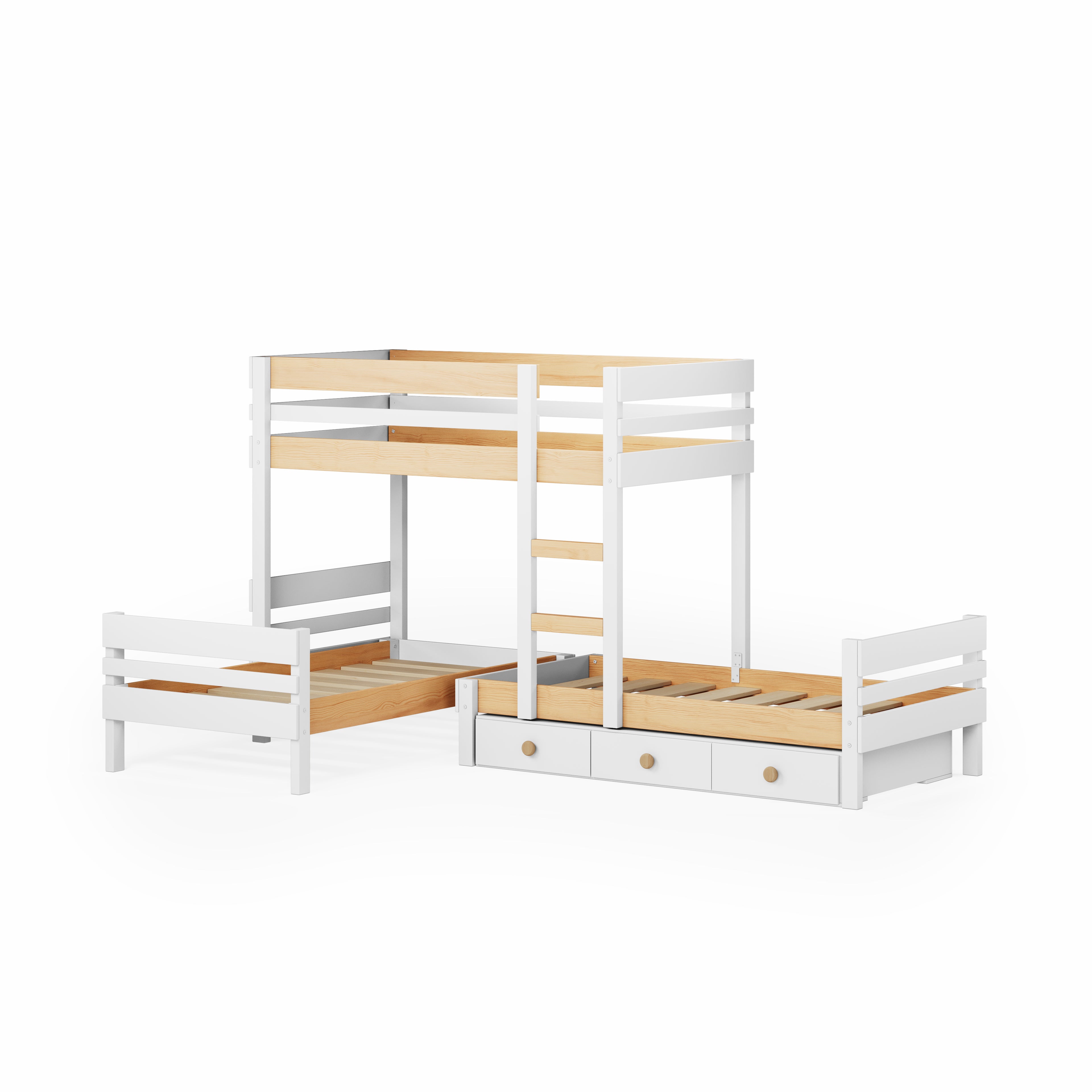 Mid-Line Long-Wall Bunk Bed with Standard Bed