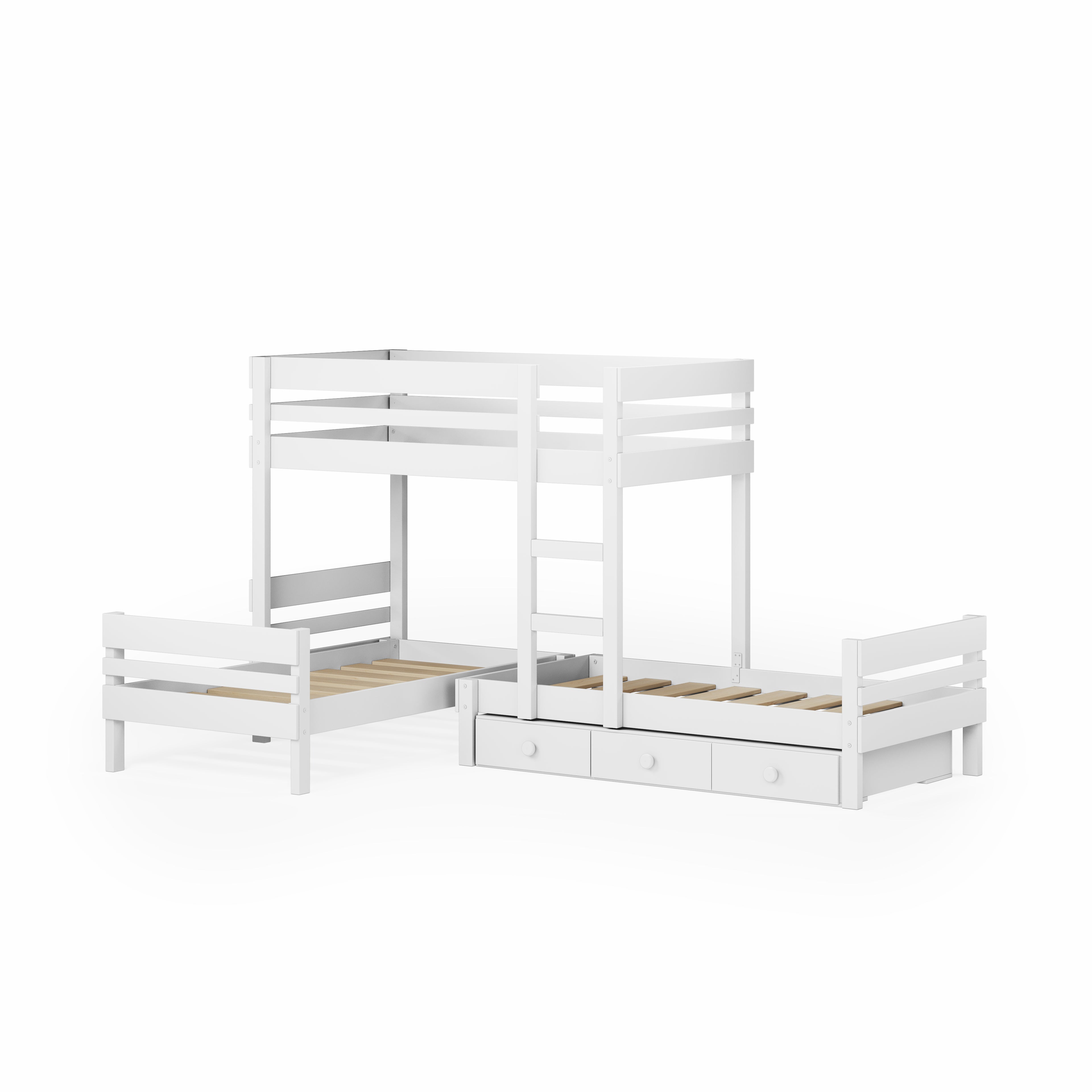 Mid-Line Long-Wall Bunk Bed with Standard Bed