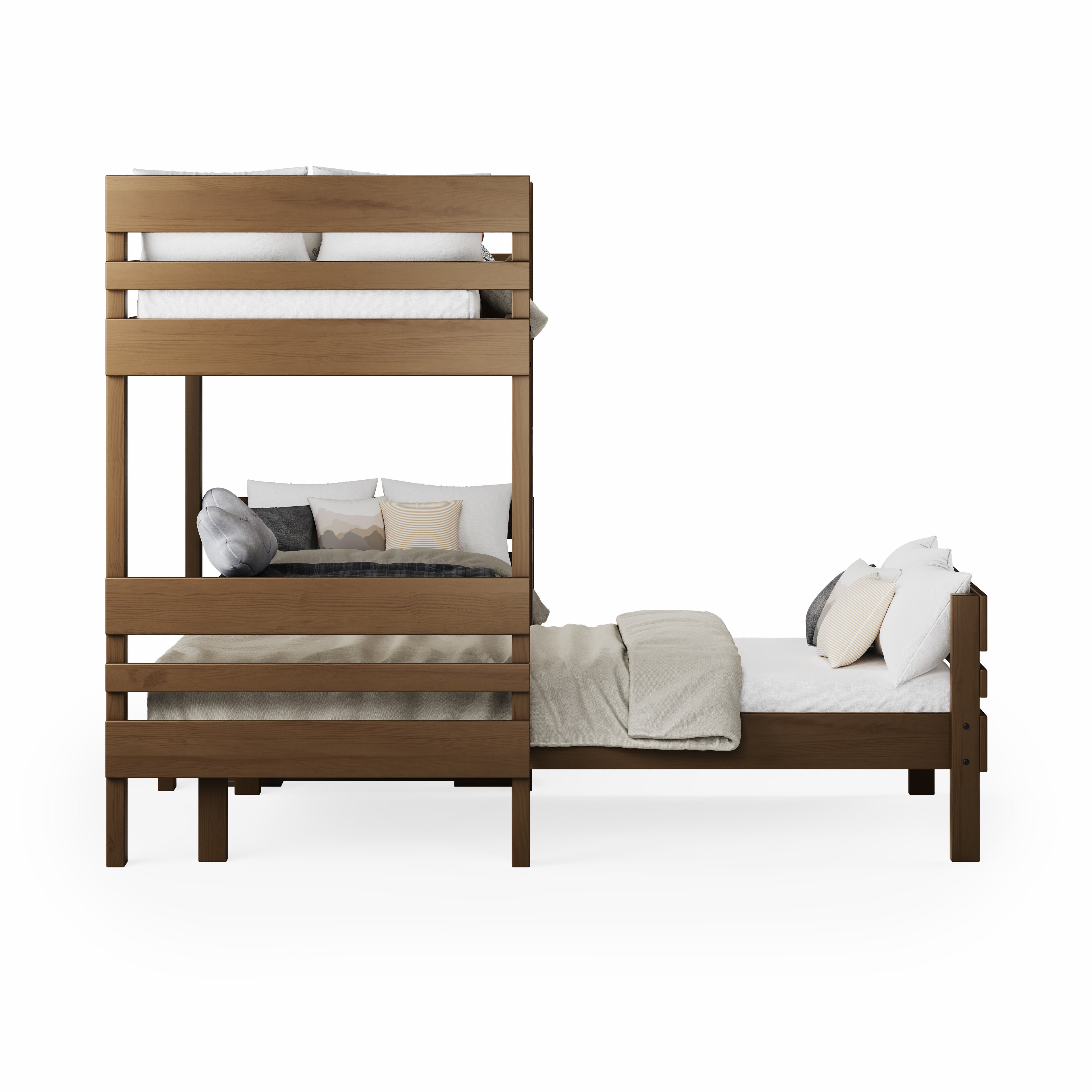 Mid-Line Long-Wall Bunk Bed with Standard Bed
