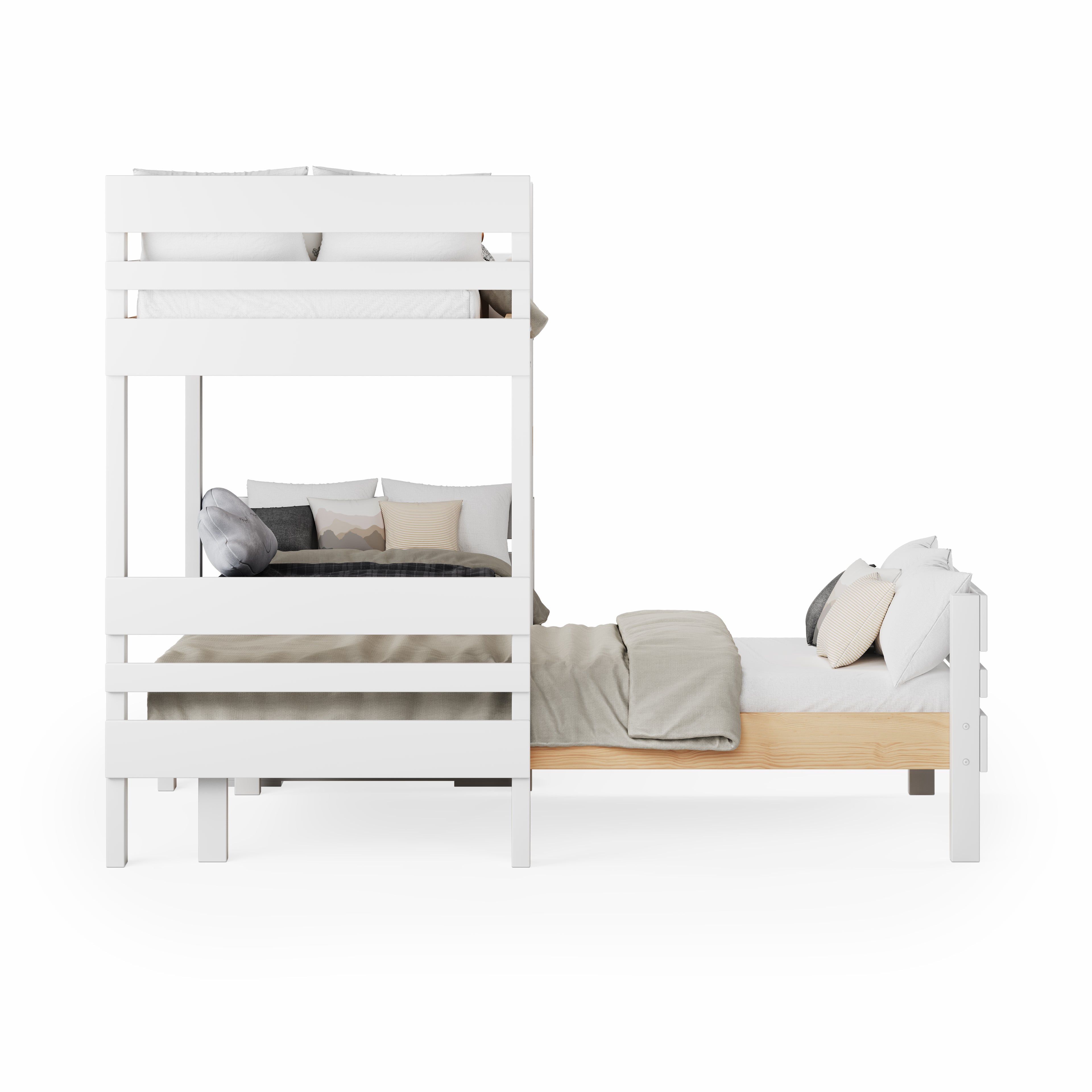 Mid-Line Long-Wall Bunk Bed with Standard Bed