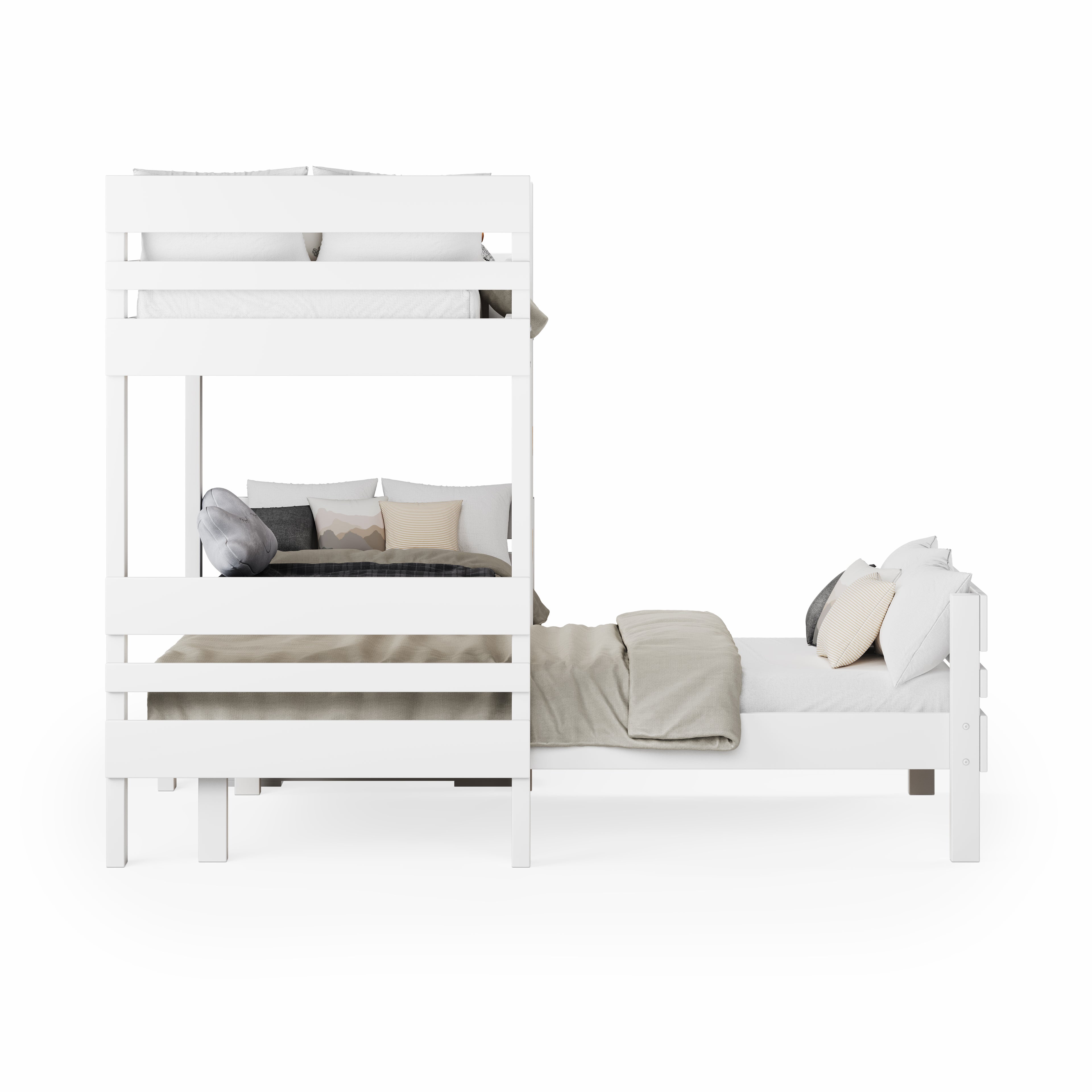 Mid-Line Long-Wall Bunk Bed with Standard Bed
