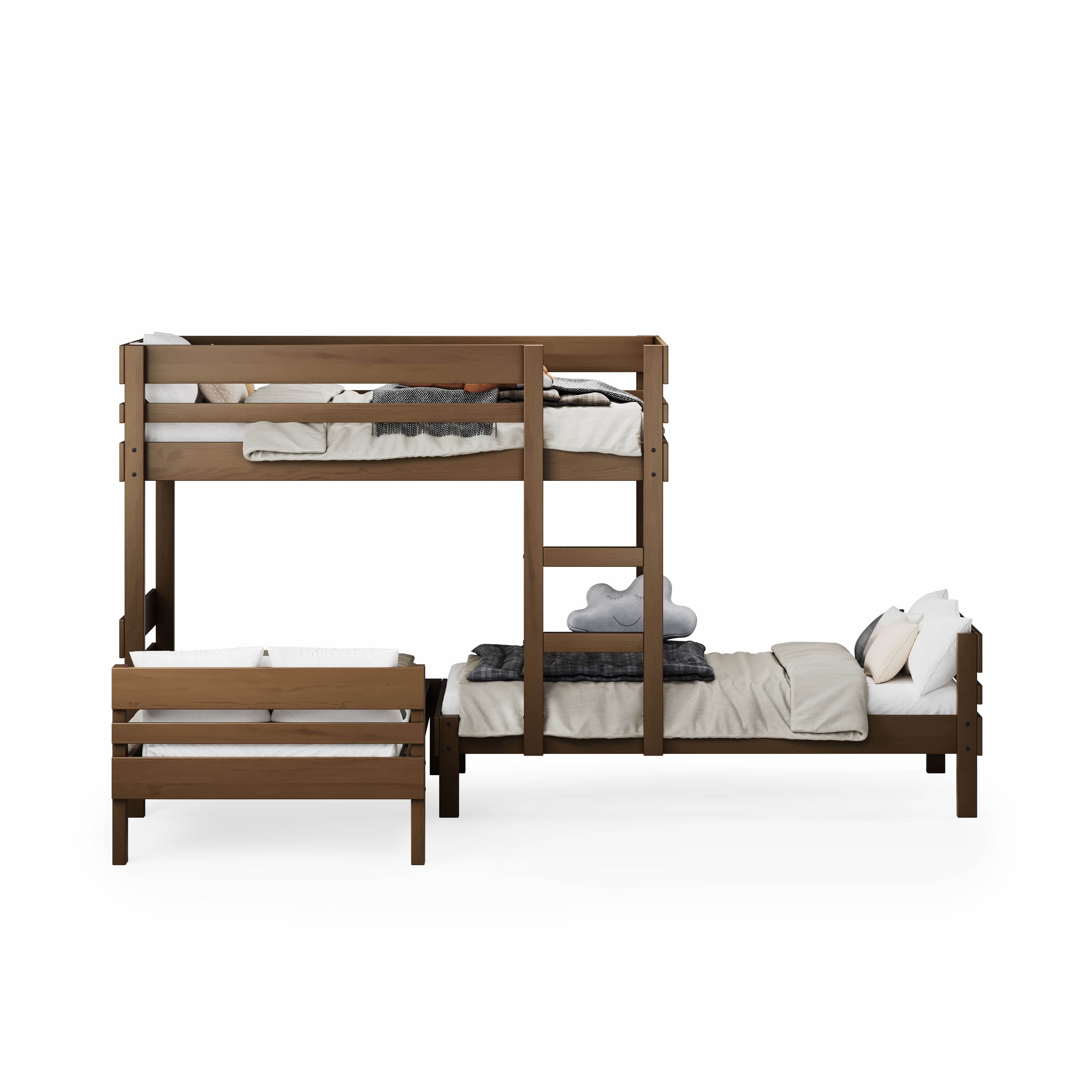 Mid-Line Long-Wall Bunk Bed with Standard Bed