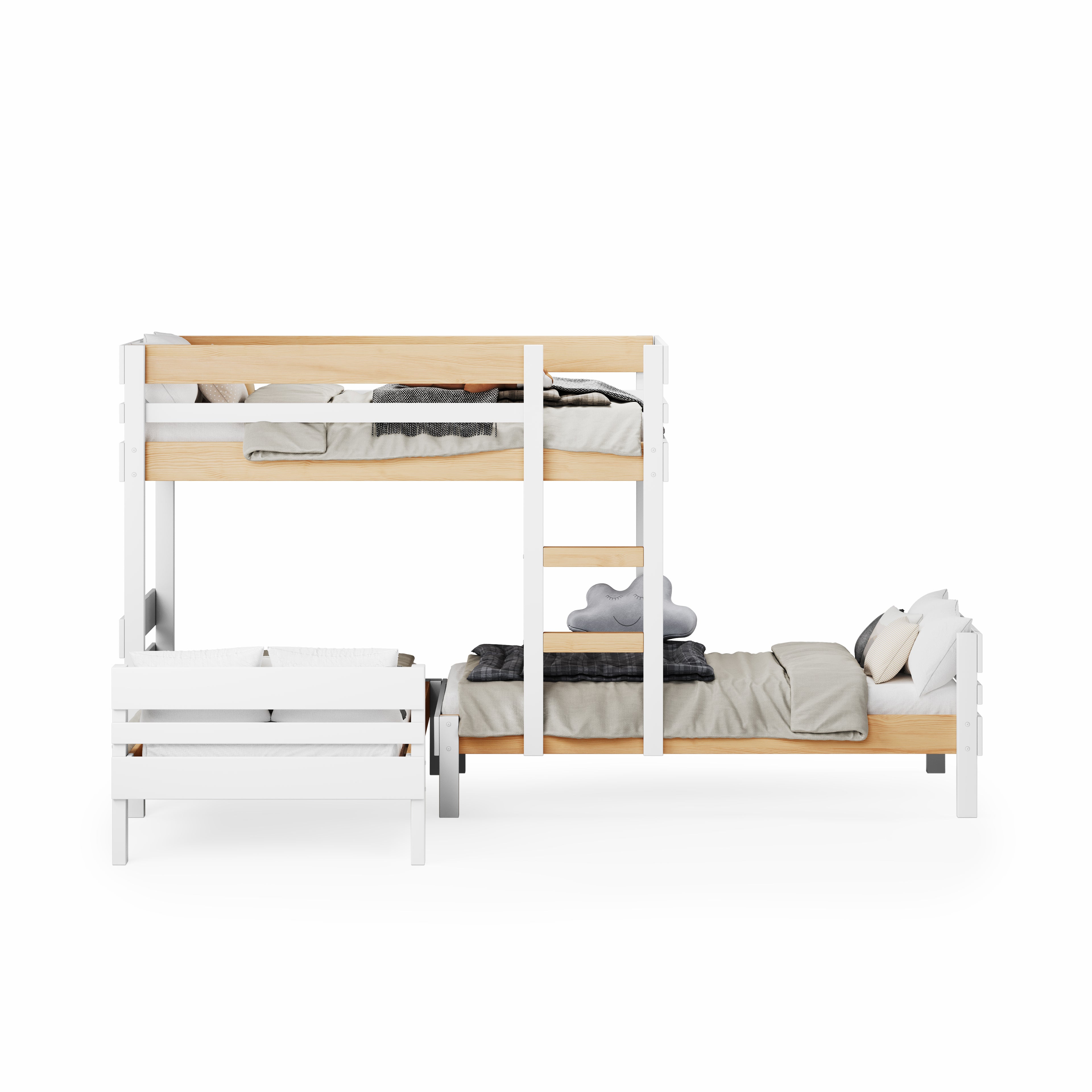 Mid-Line Long-Wall Bunk Bed with Standard Bed