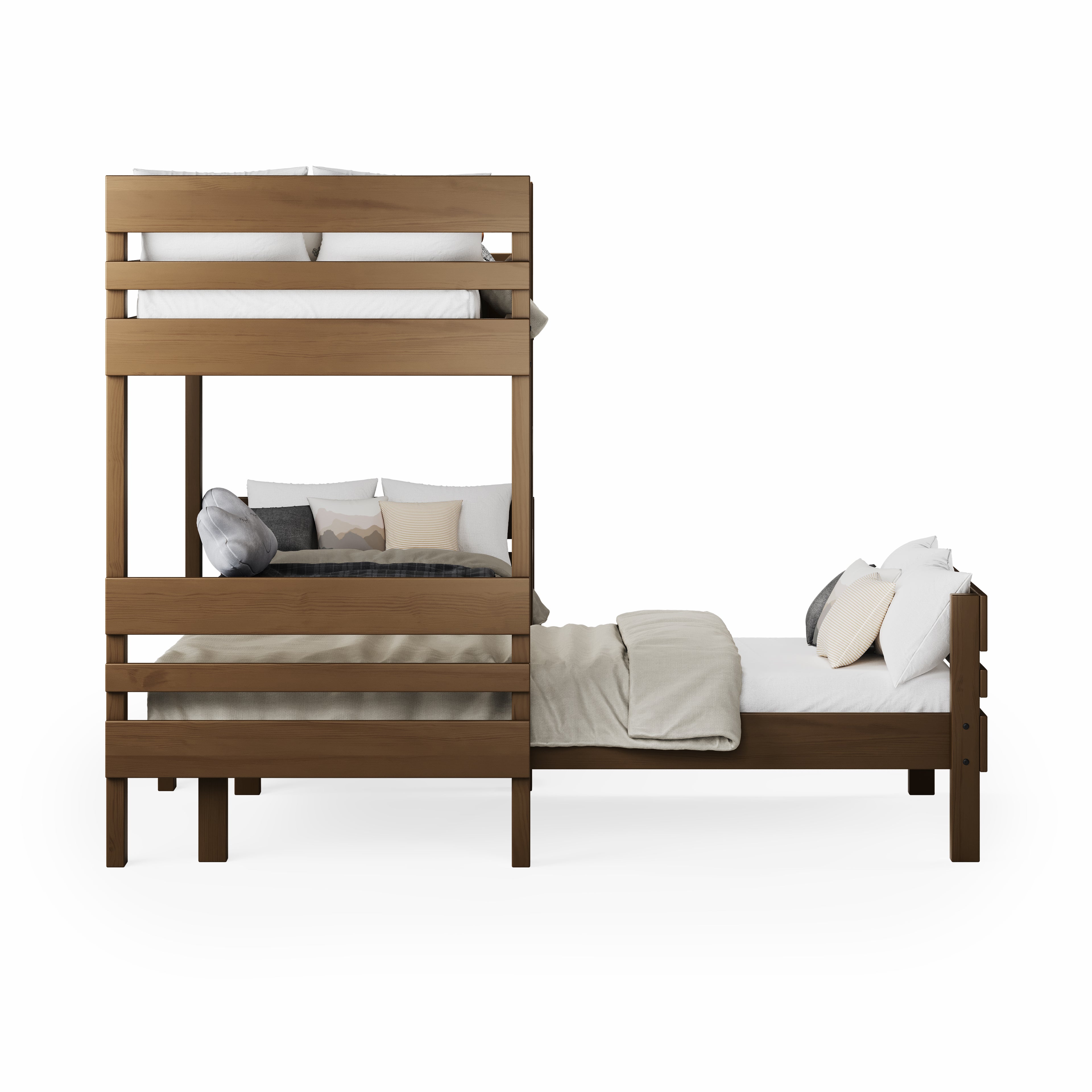 Mid-Line Long-Wall Bunk Bed with Standard Bed