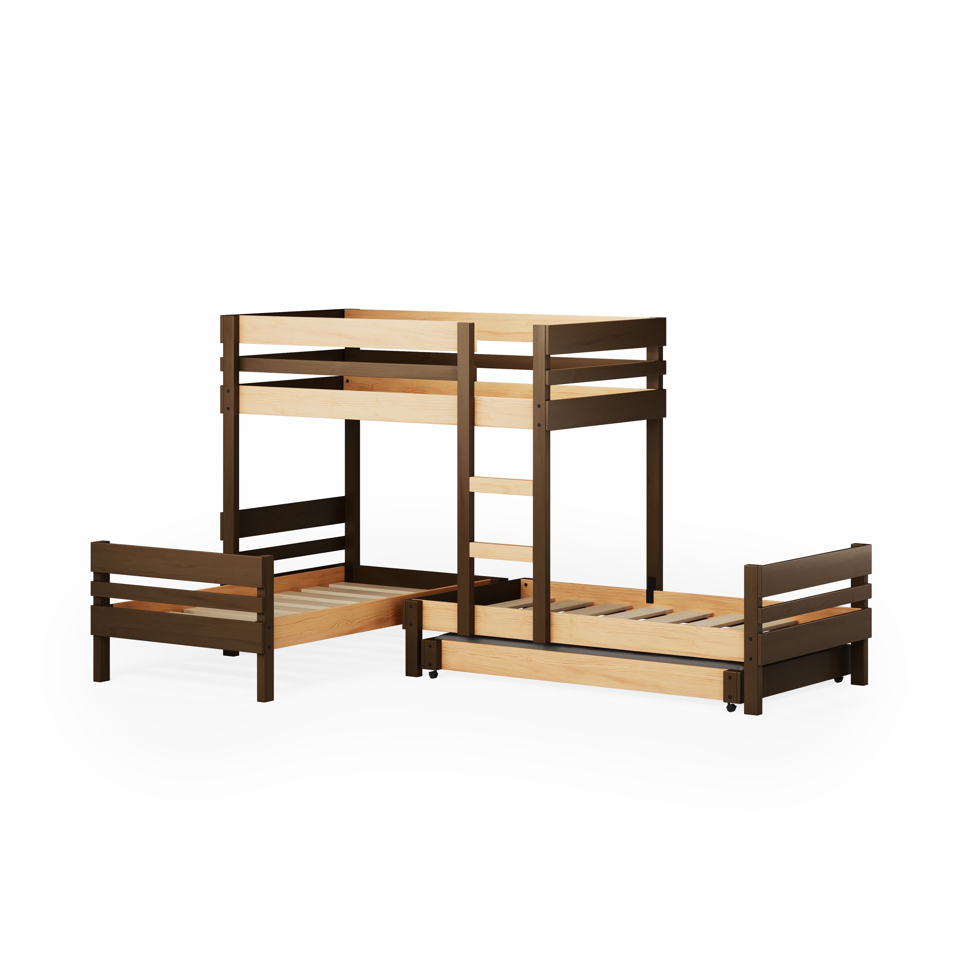 Mid-Line Long-Wall Bunk Bed with Standard Bed