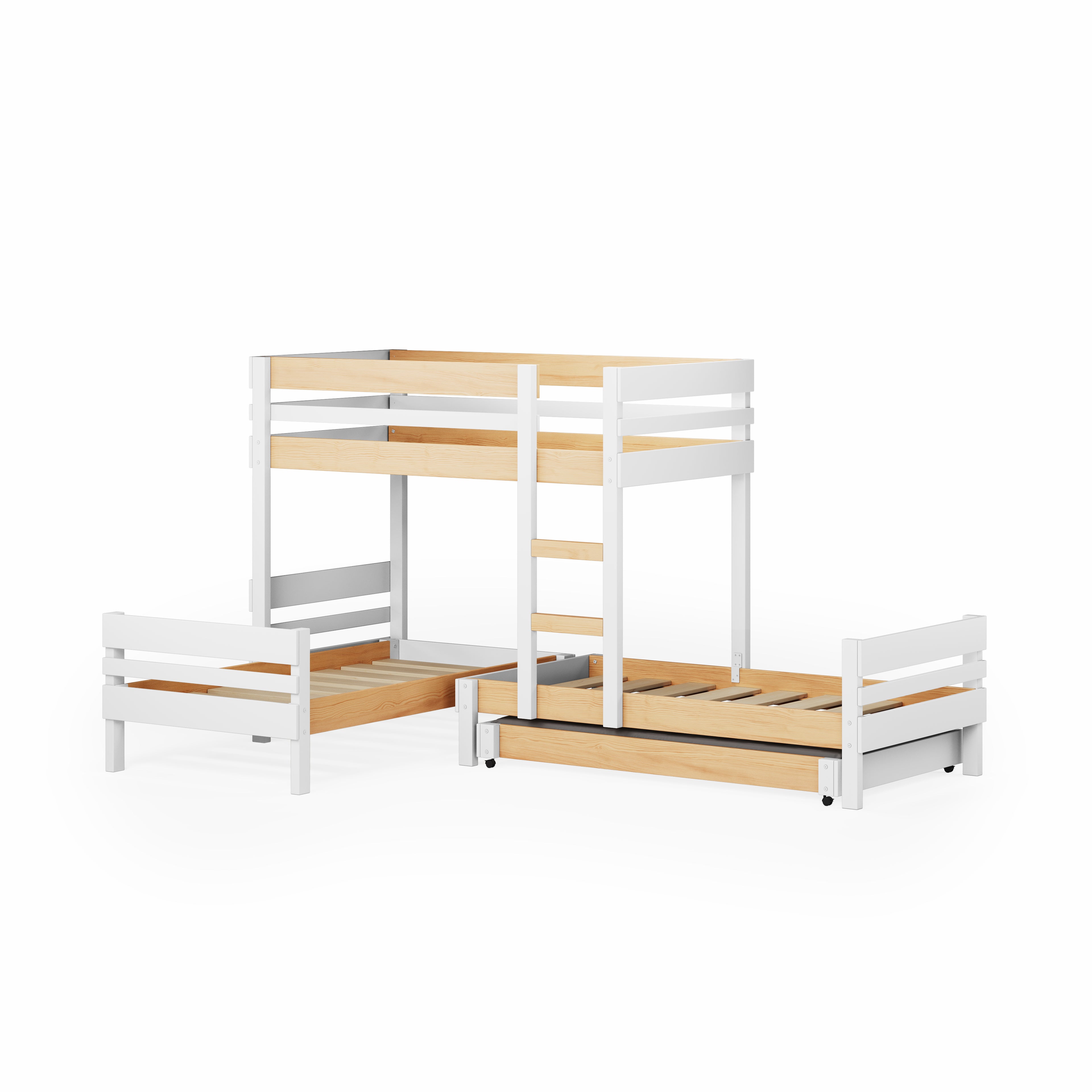 Mid-Line Long-Wall Bunk Bed with Standard Bed