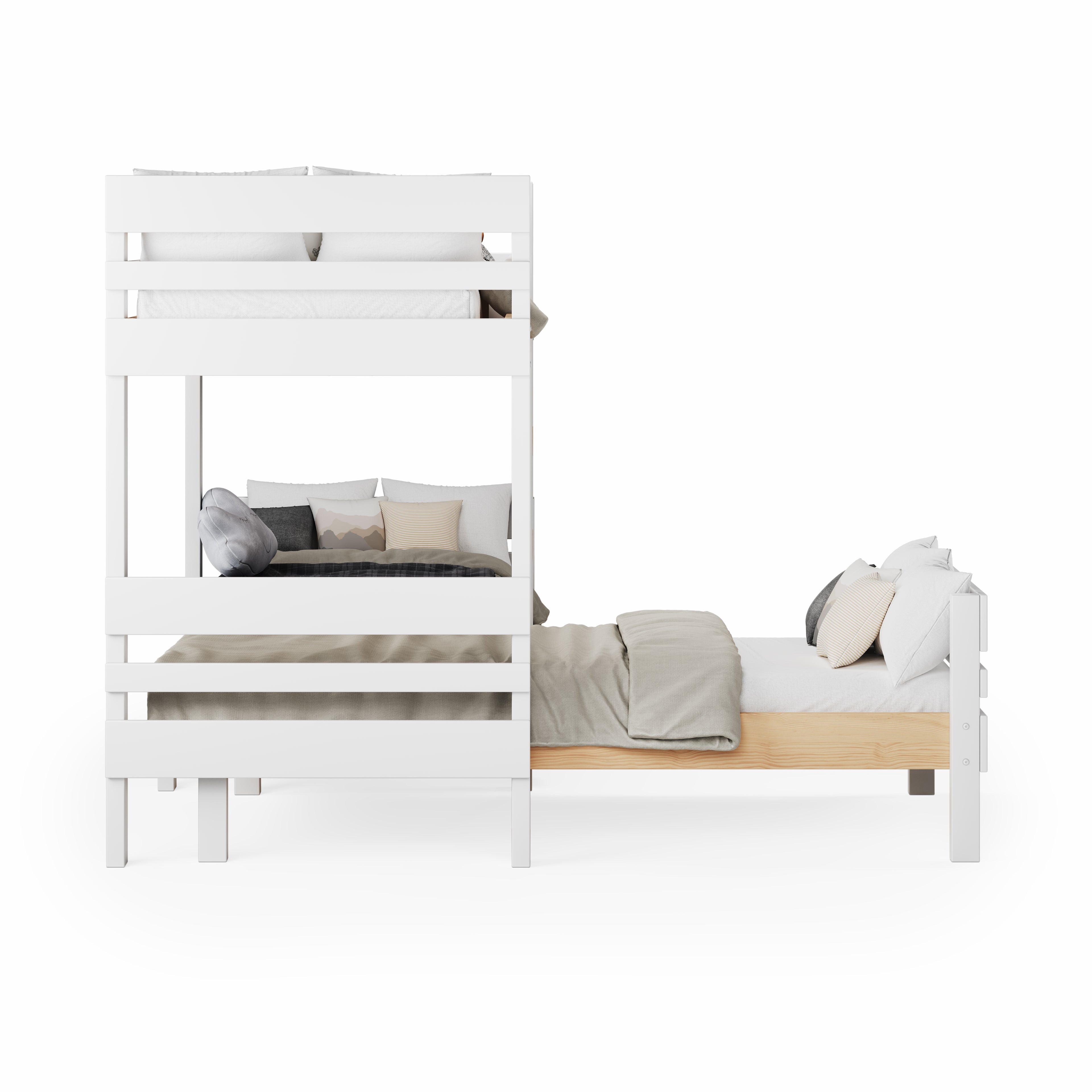 Mid-Line Long-Wall Bunk Bed with Standard Bed