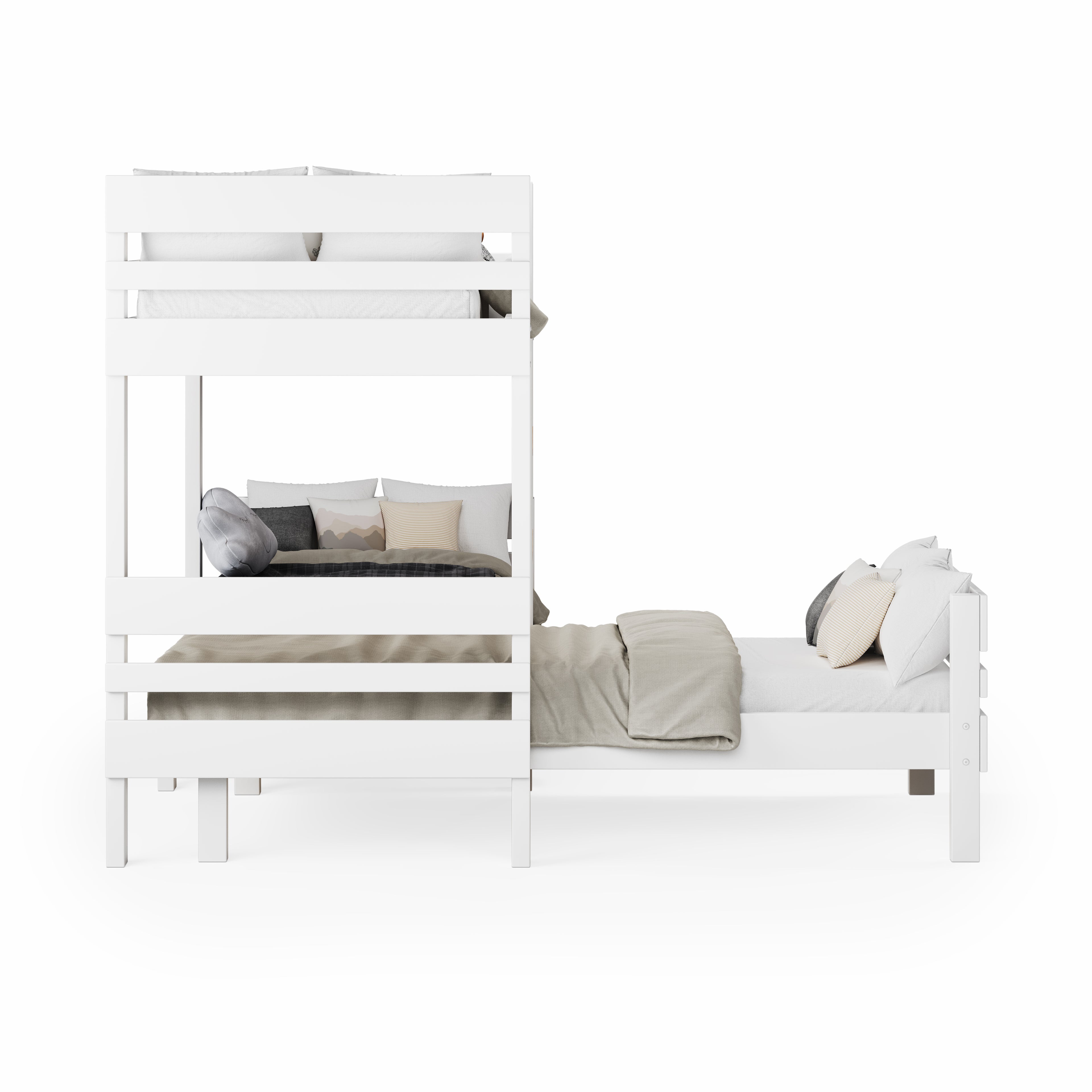 Mid-Line Long-Wall Bunk Bed with Standard Bed