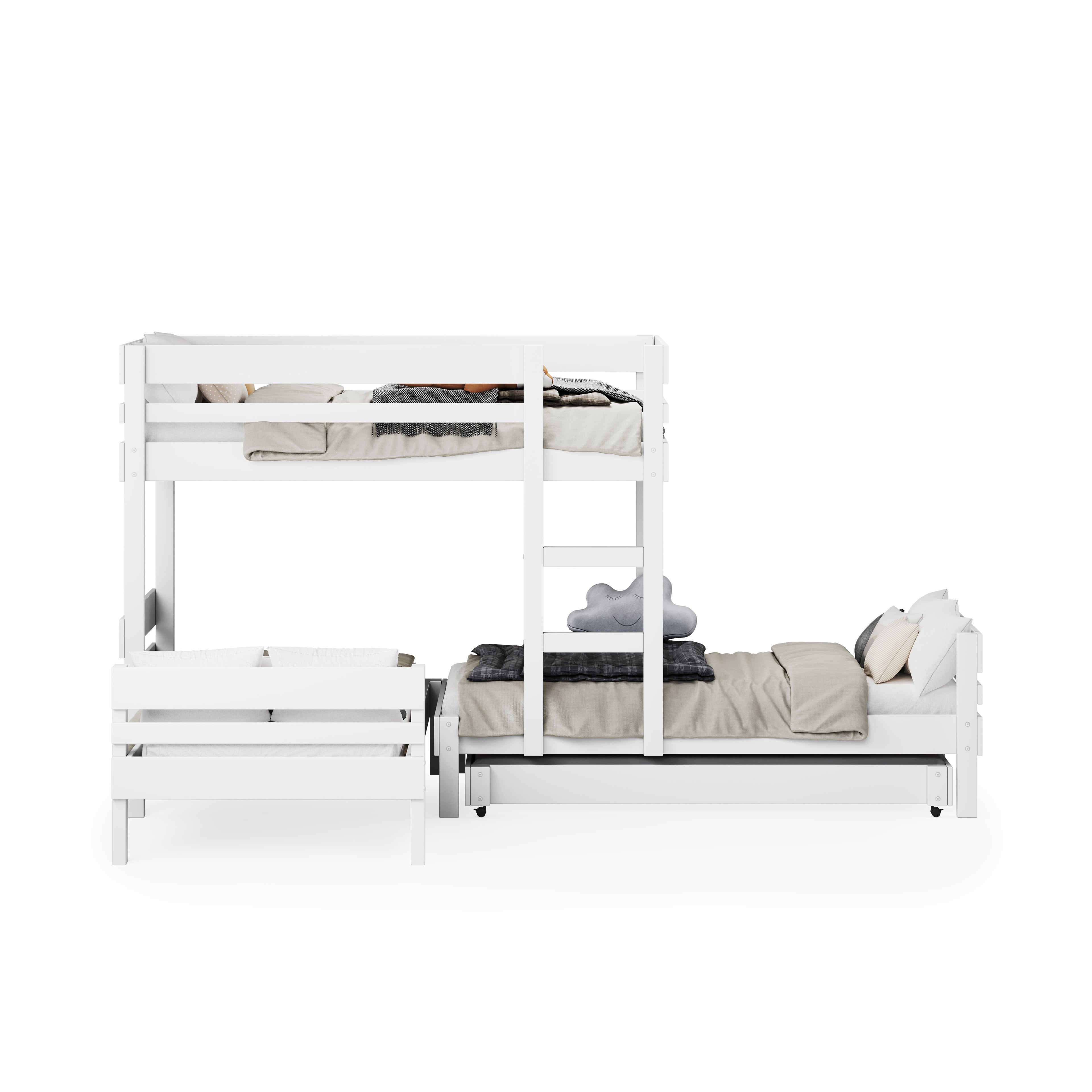 Mid-Line Long-Wall Bunk Bed with Standard Bed