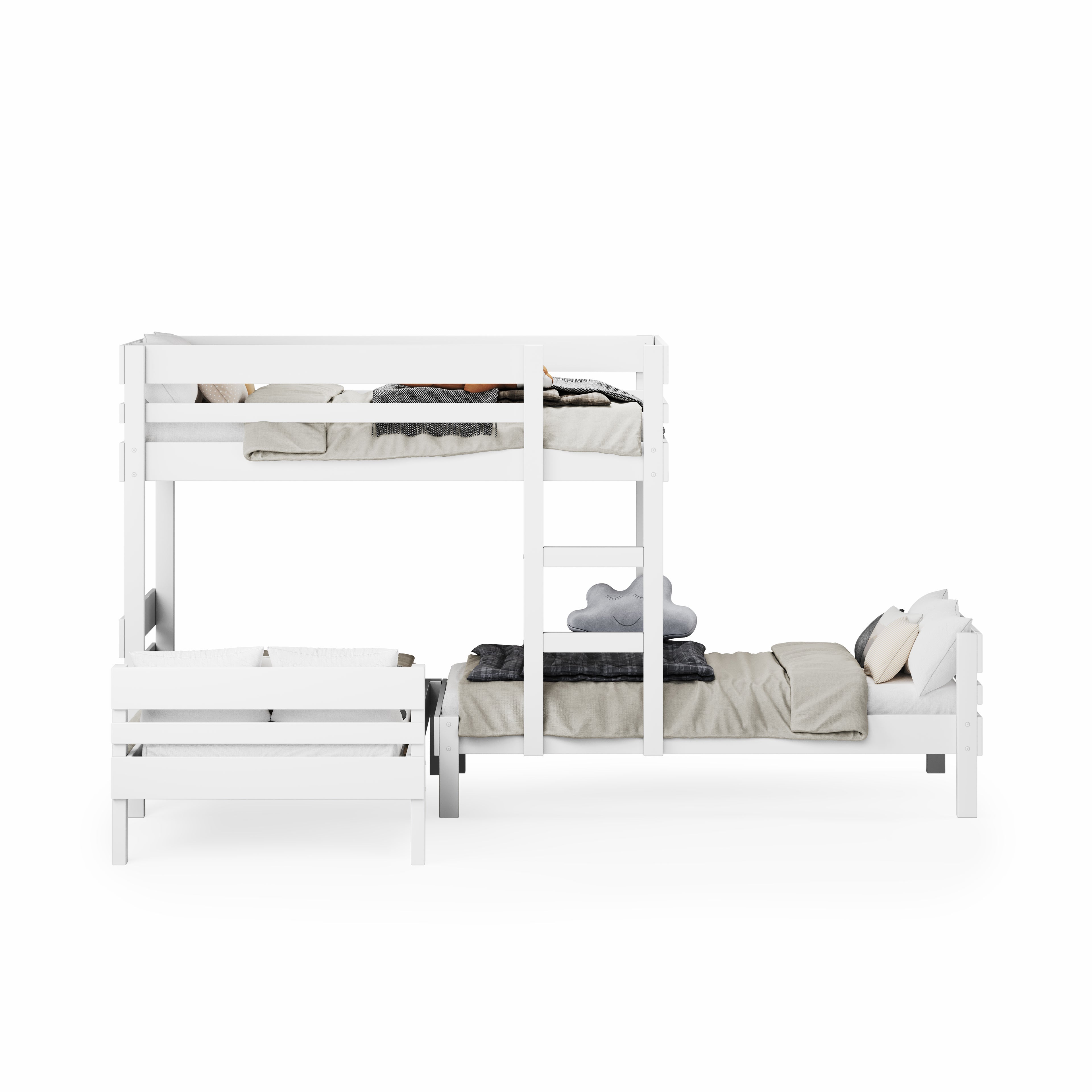 Mid-Line Long-Wall Bunk Bed with Standard Bed