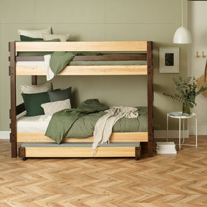 Bunk Bed plus trundle bed. End Ladder access.