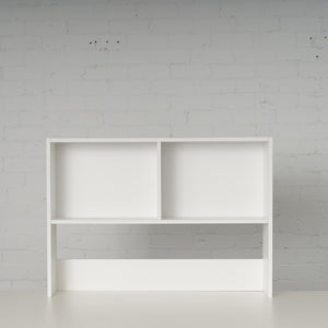White small bookcase for display storage on loft bed desk study solutions.