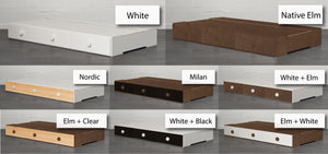 under bed storage drawers finishing options