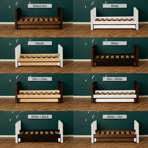 Captain Bed with trundle bed finishing options