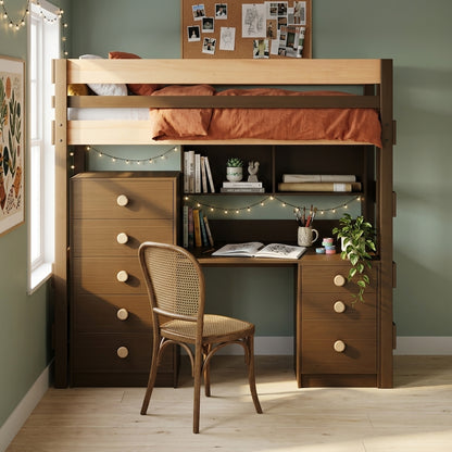 Loft Bed Bench Desk Space Saver