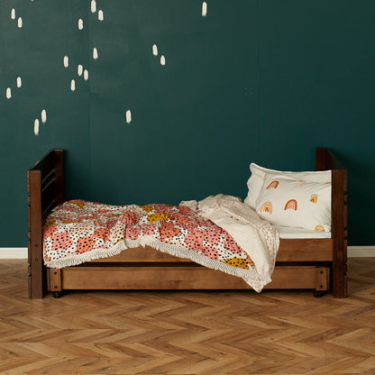 Captain Bed with trundle bed in elm finish