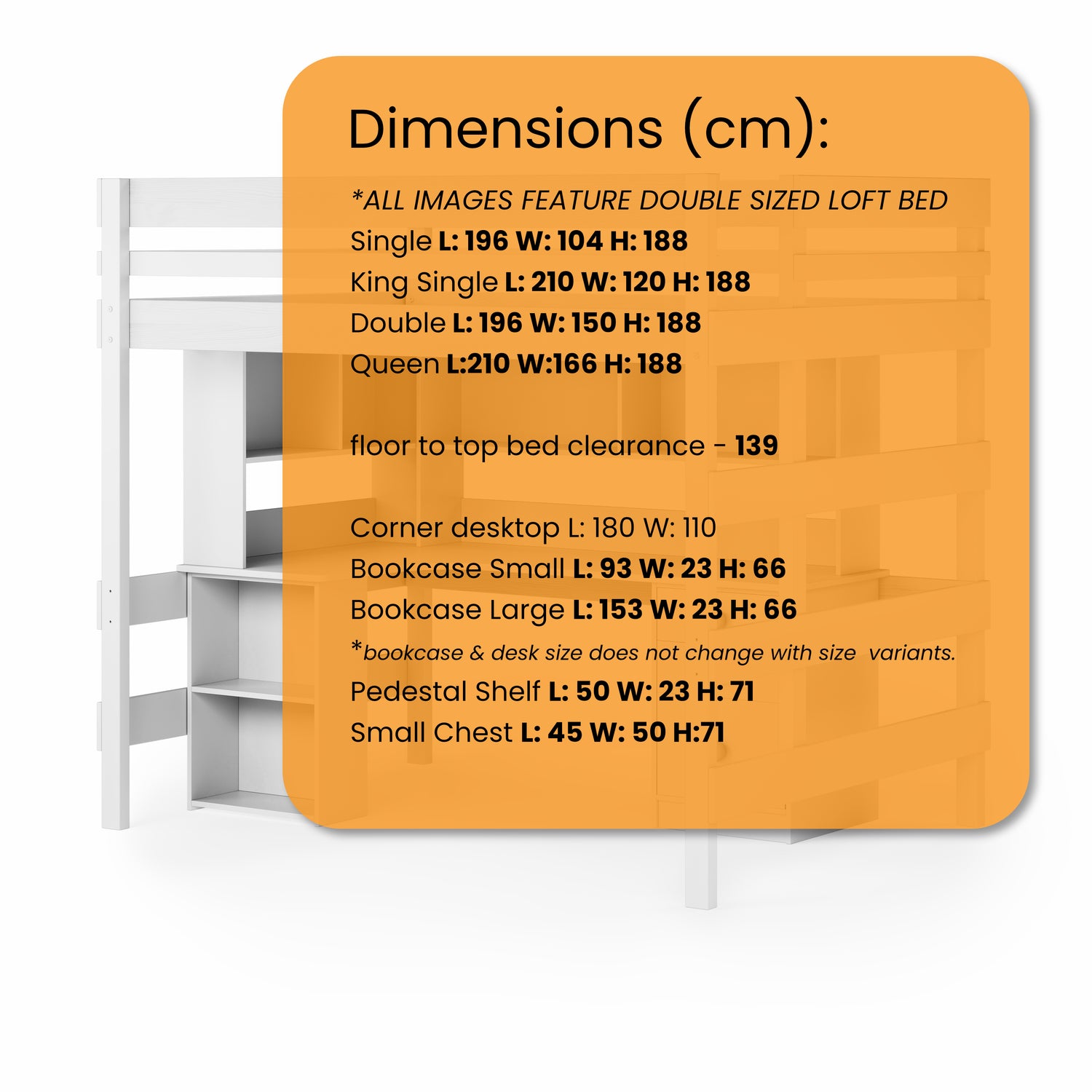 Loft Bed Corner Desk Space Saver