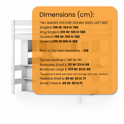 Loft Bed Corner Desk Space Saver