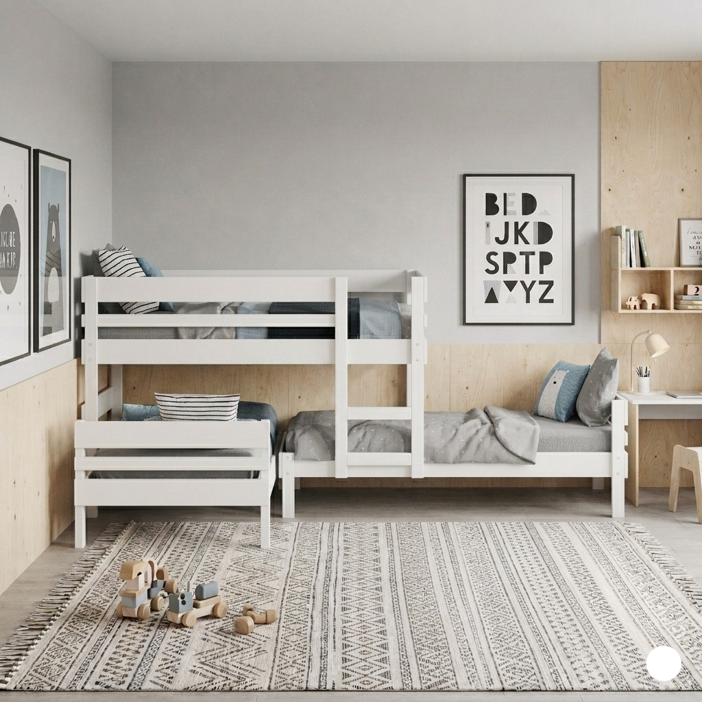 Lo-Line Long-Wall Bunk Bed with Standard Bed