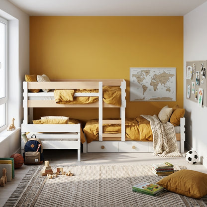 Lo-Line Long-Wall Bunk Bed with Standard Bed