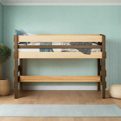 Cute low height loft bed in colourful Hobart home