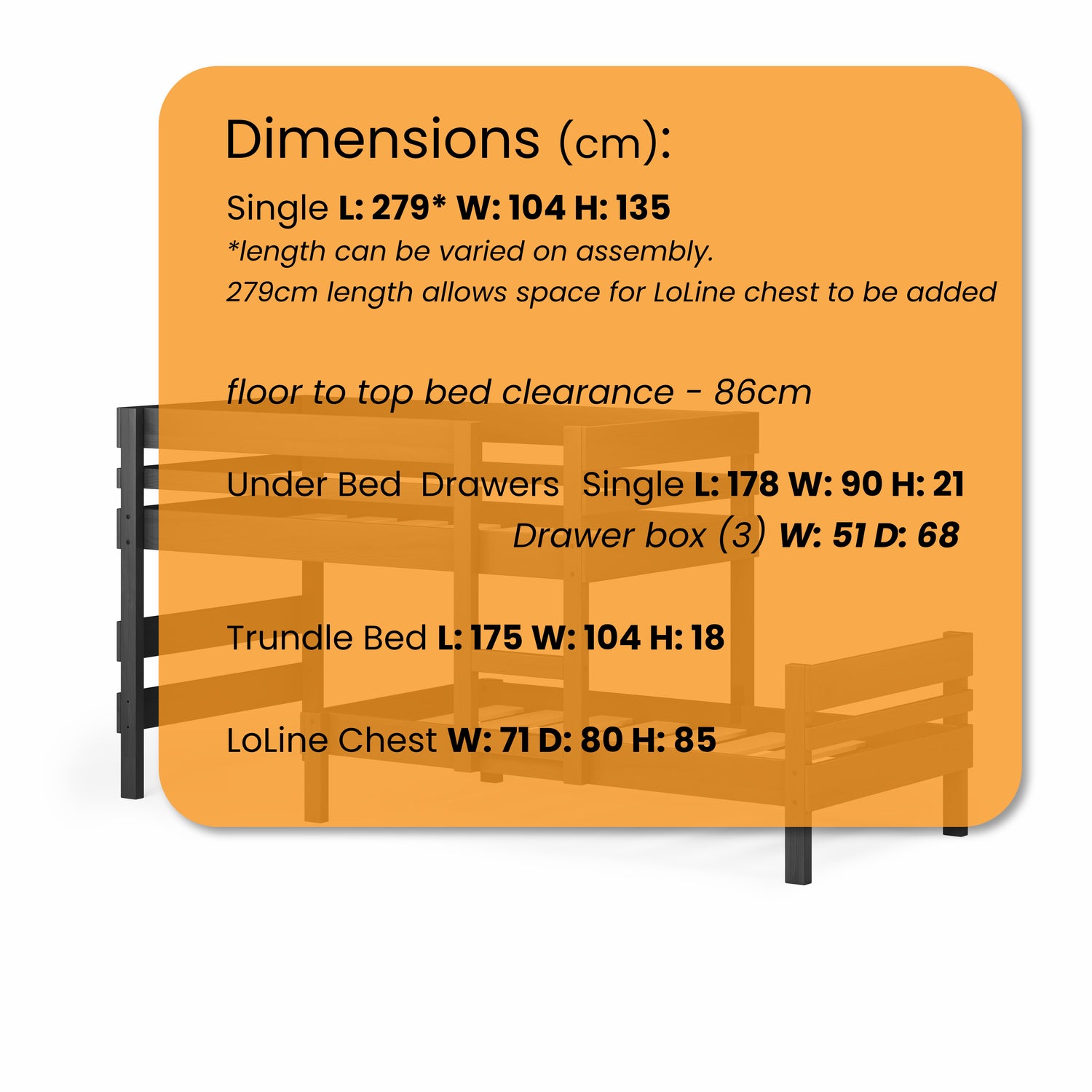 Lo-Line Long-Wall Bunk Bed