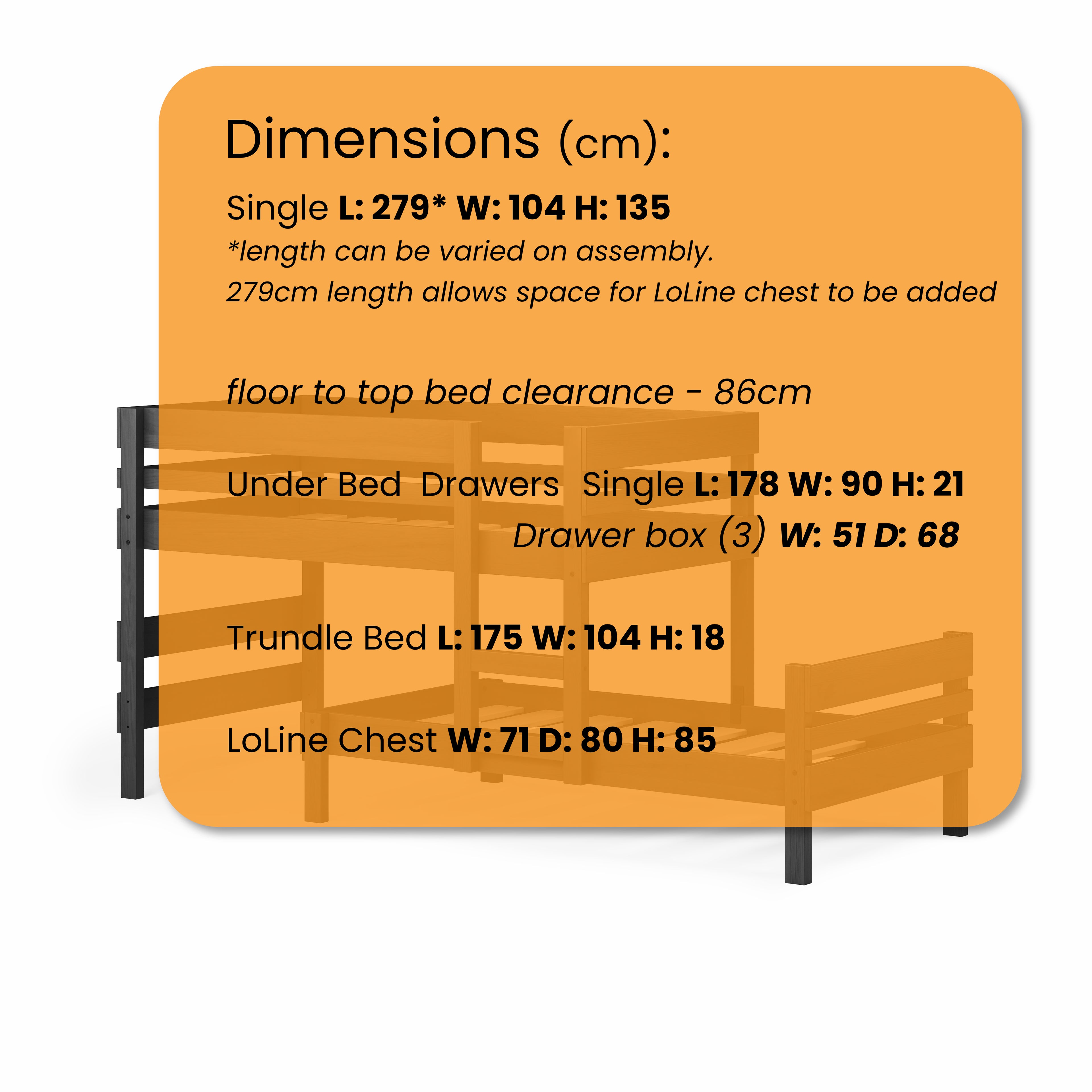 Lo-Line Long-Wall Bunk Bed