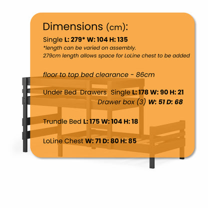 Lo-Line Long-Wall Bunk Bed