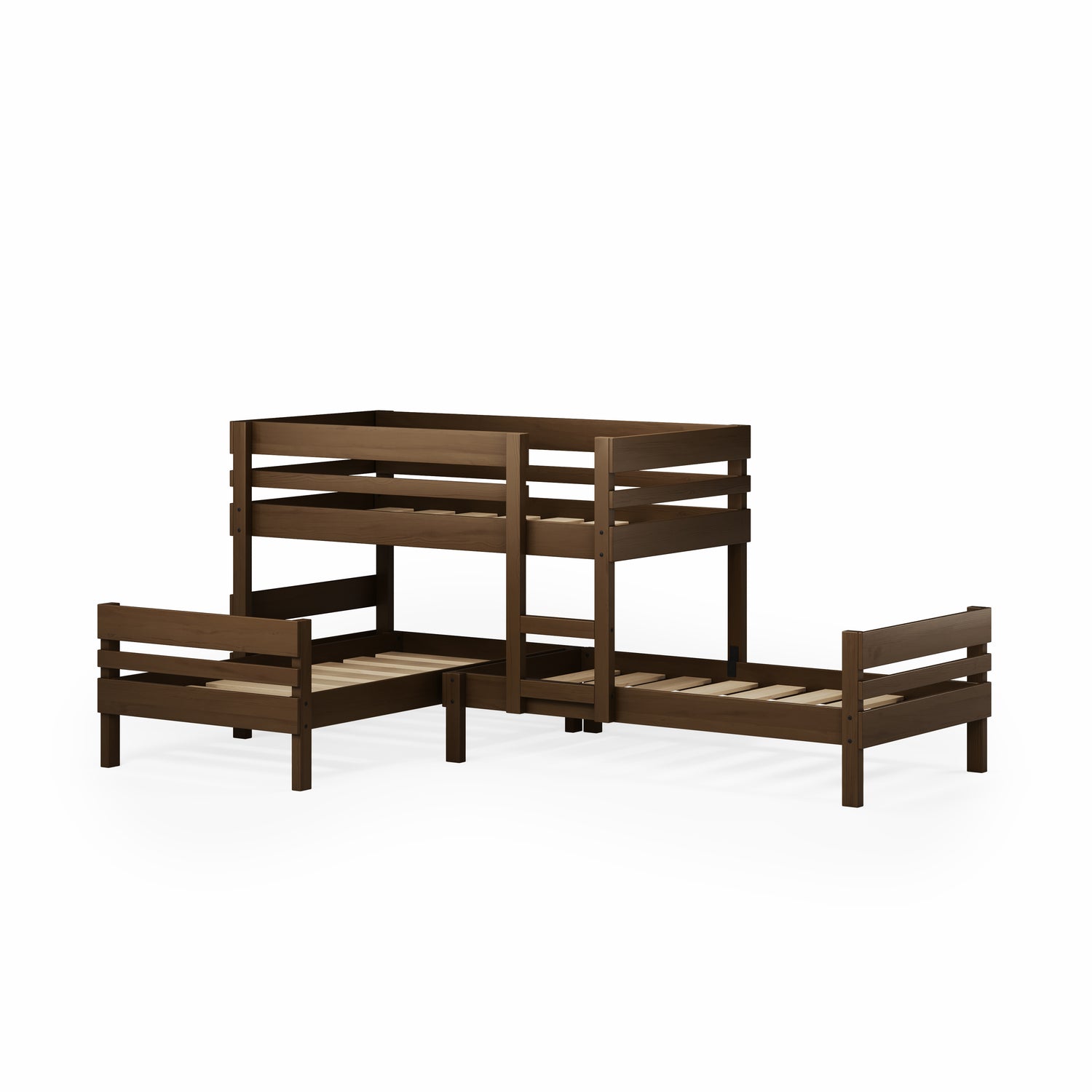 Lo-Line Long-Wall Bunk Bed with Standard Bed