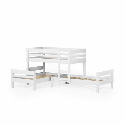 Lo-Line Long-Wall Bunk Bed with Standard Bed