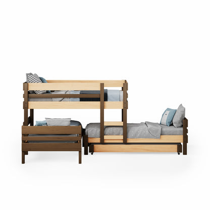 Lo-Line Long-Wall Bunk Bed with Standard Bed