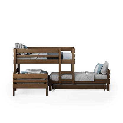 Lo-Line Long-Wall Bunk Bed with Standard Bed