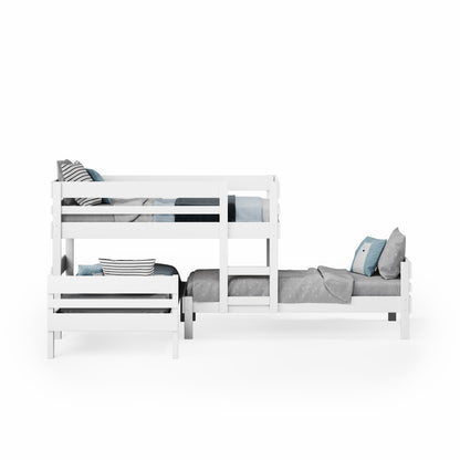 Lo-Line Long-Wall Bunk Bed with Standard Bed