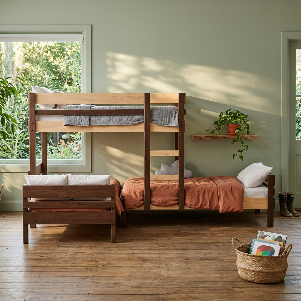 Mid-Line Long-Wall Bunk Bed with Standard Bed