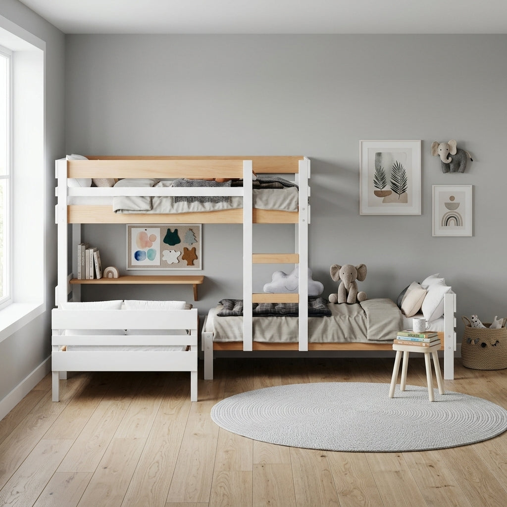 Mid-Line Long-Wall Bunk Bed with Standard Bed