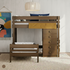 timber L shaped bunk bed with storage drawers in Canberra home