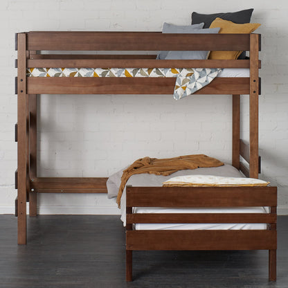 Single or King Single L shaped bunk bed in Elm
