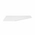 White angled quad desk designed to fit under bunk bed or loft bed.