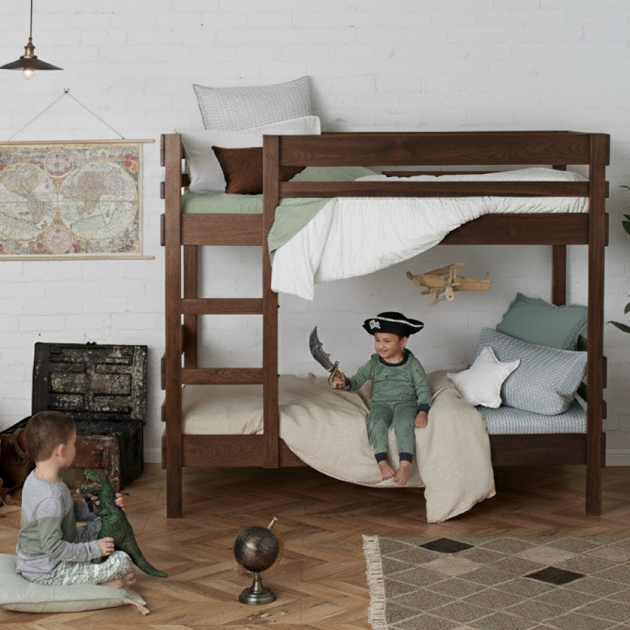 Brisbane kids playing pirates on timber bunk bed