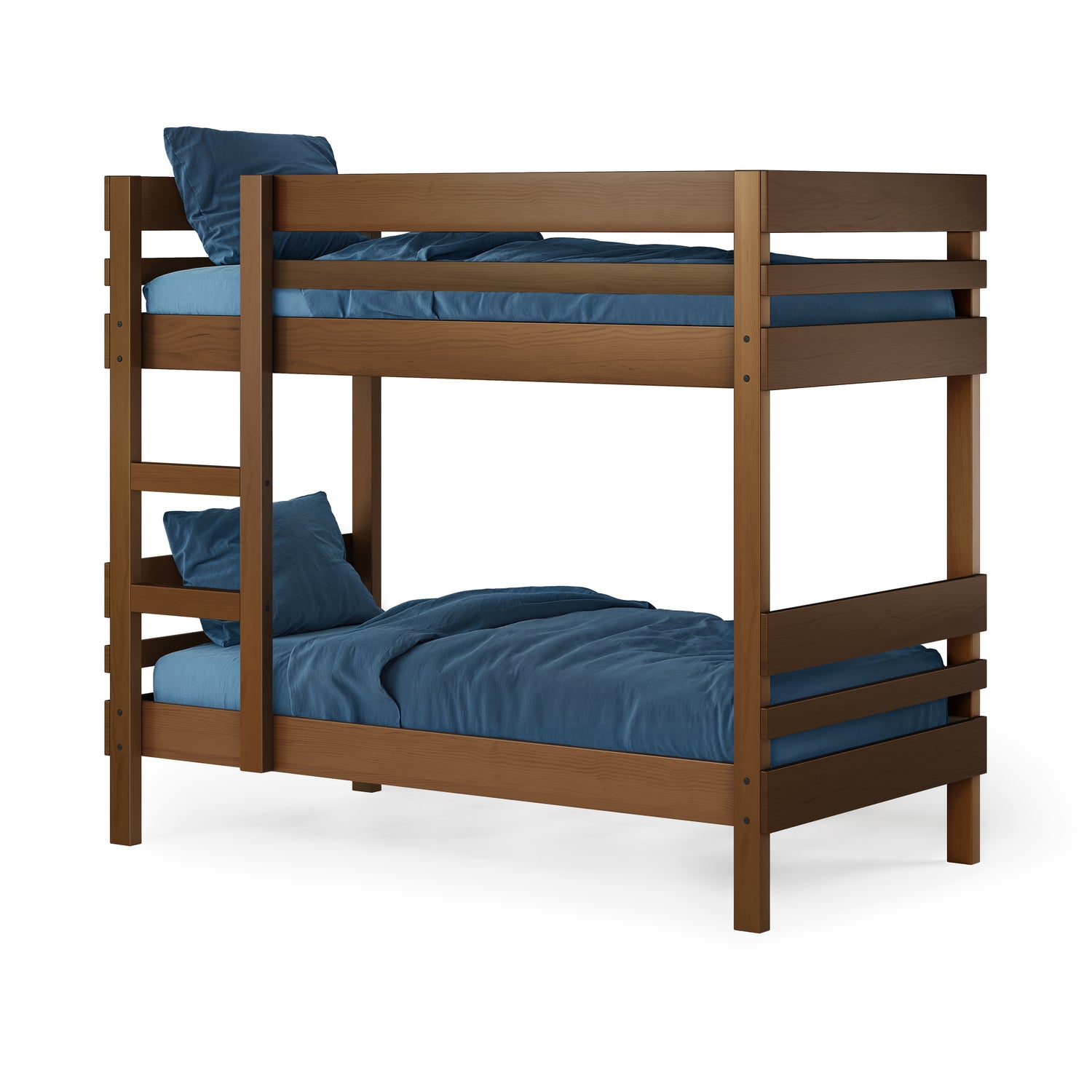 side ladder bunk bed angle view 