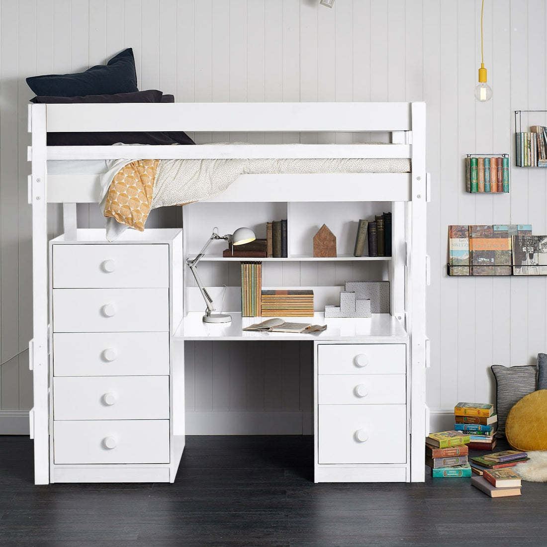 Loft Bed Bench Desk Space Saver